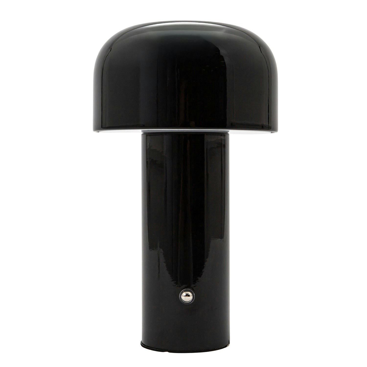 Rackhams Black Gloss Modern Mushroom Style Rechargeable Led Touch Dimmable Table Lamp