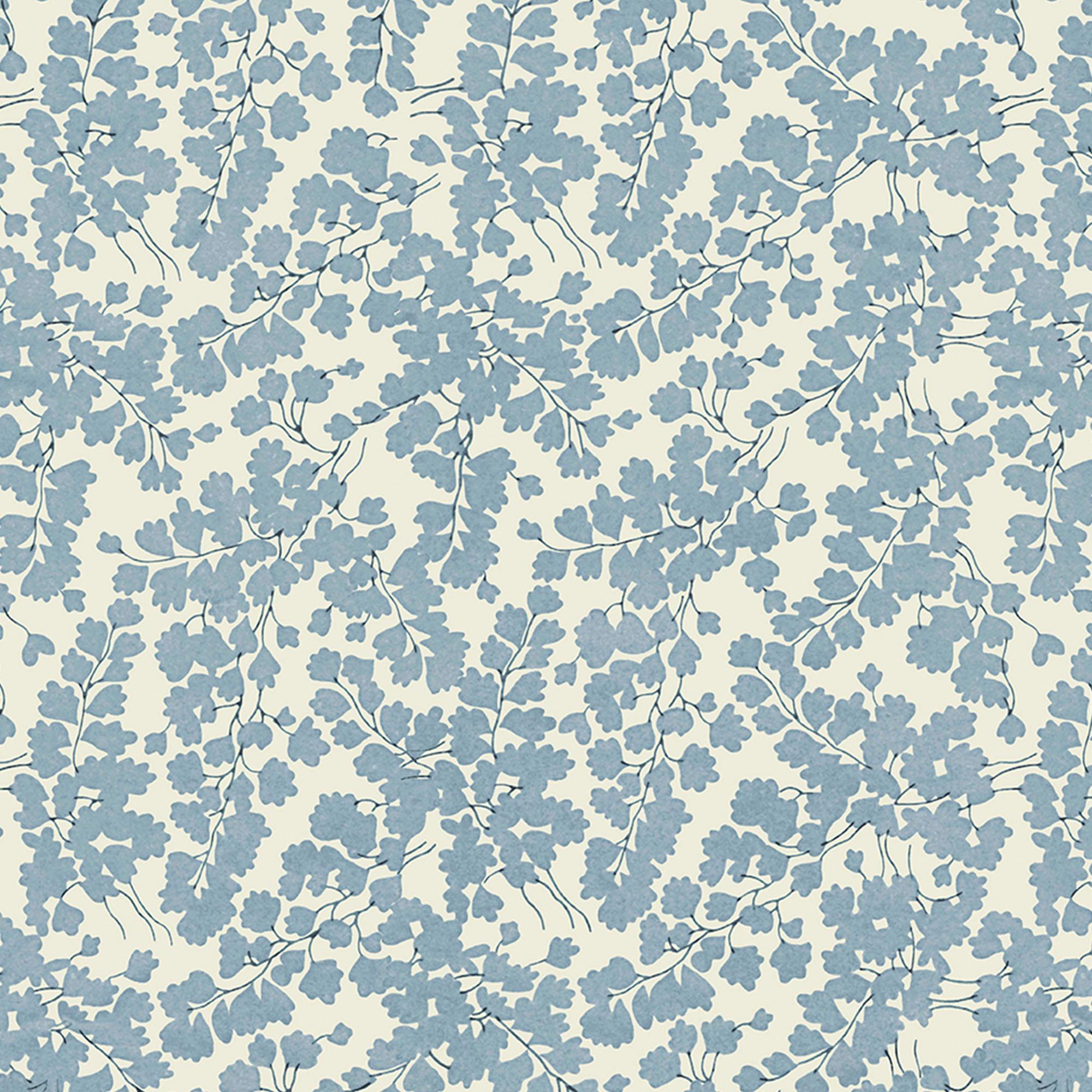 Laura Ashley Blue Cariad Spray Wallpaper - Newport - 10M