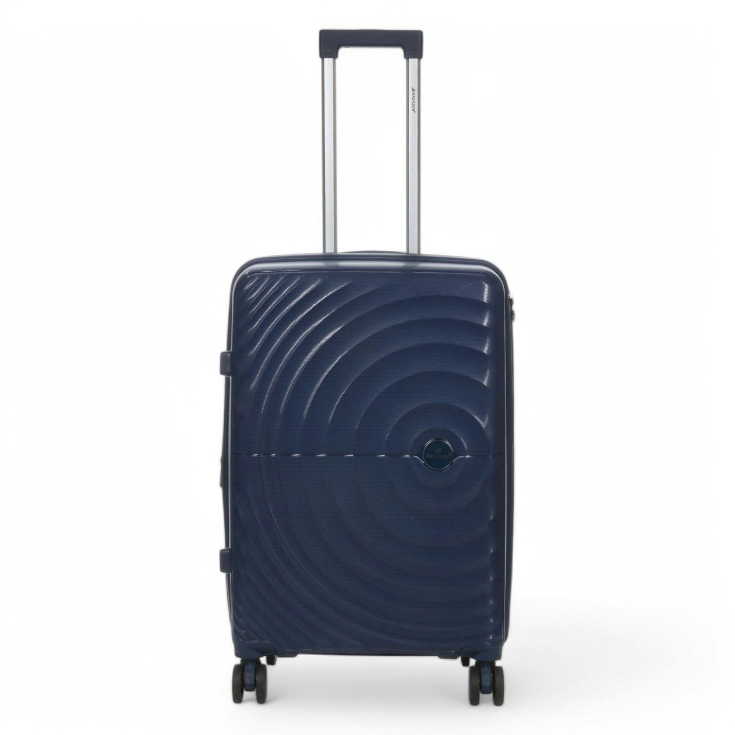 Snowball Expandable Hard Shell 8 Wheels Luggage Travel Cabin Suitcase Set - Navy - Medium