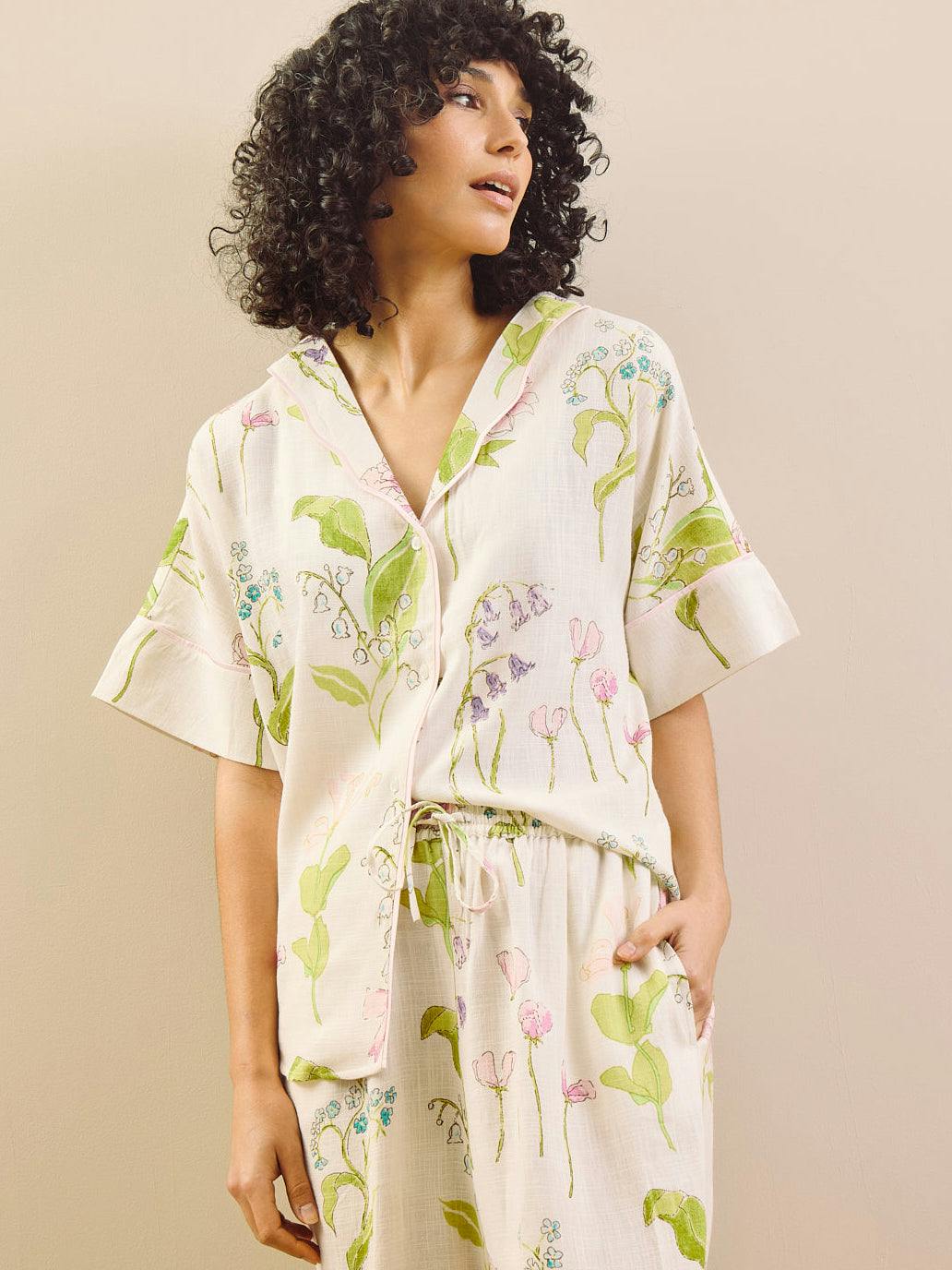 Their Nibs Women's Cream Linen Blend Oversize Pyjamas Mayflower - Xxl / 20-22