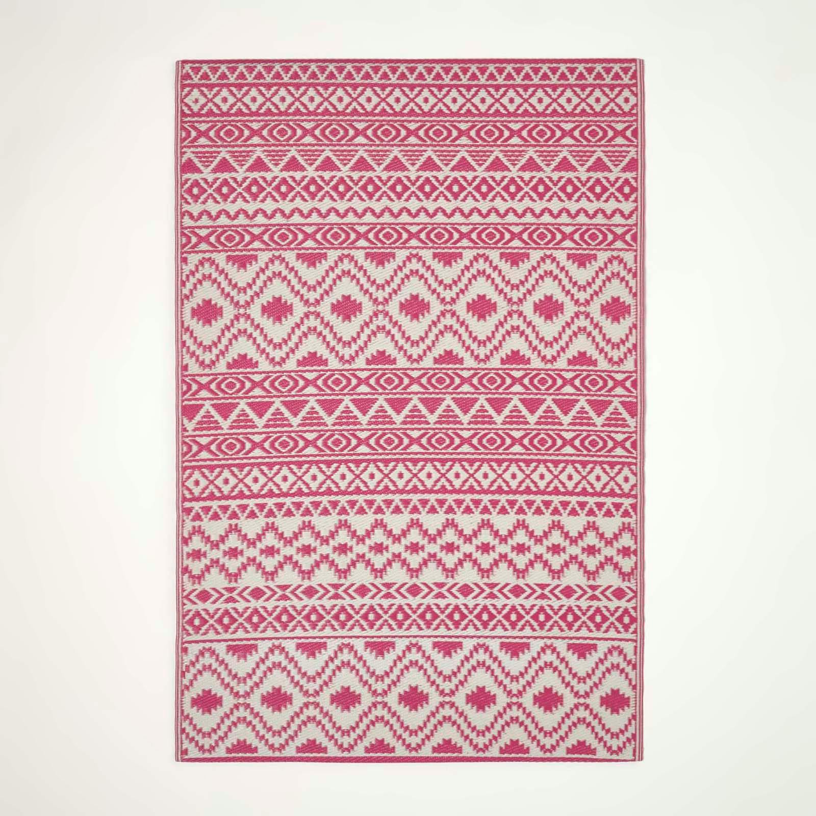 Photos - Doormat Homescapes Rackhams Outdoor Rug Luxury Waterproof Reversible Recycled, For Garden, Tia Aztec - 180 x 270 cm 