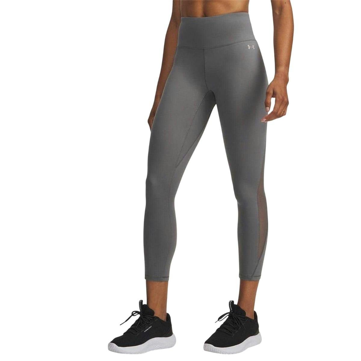 Under Armour Women's Green / Motion Leggings - /Titanium - 10 Uk - /Titanium - 80% Polyester/20% Elastane