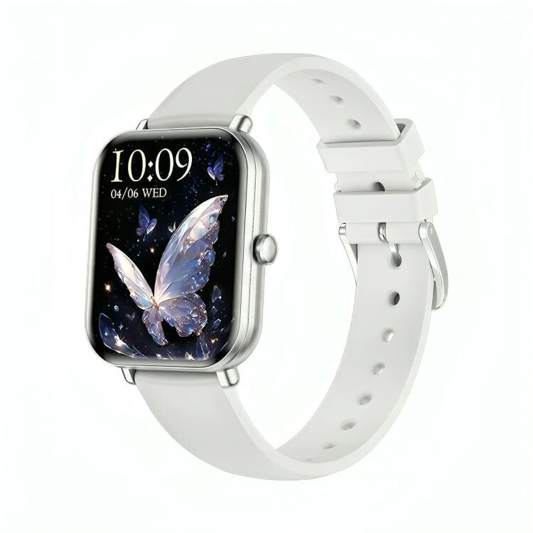 Karen M Women's Silver Smartwatch 1.75" Color Display, Bluetooth Calls, Heart Rate, Sleep & Fitness Tracker, Ios & Android