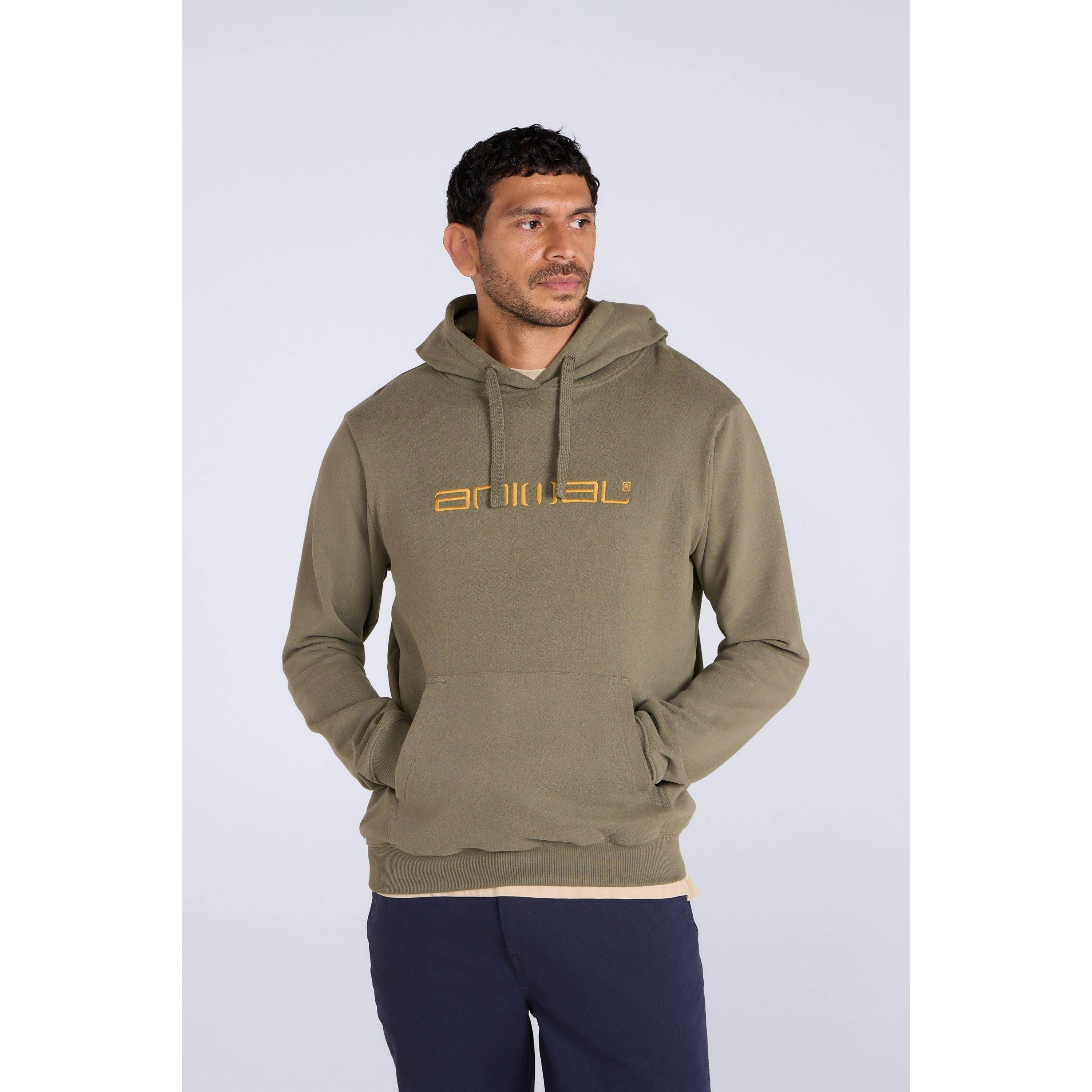 Animal Men's Dark Driver Logo Organic Hoodie - Khaki - Khaki - Xs - 100% Organic Cotton