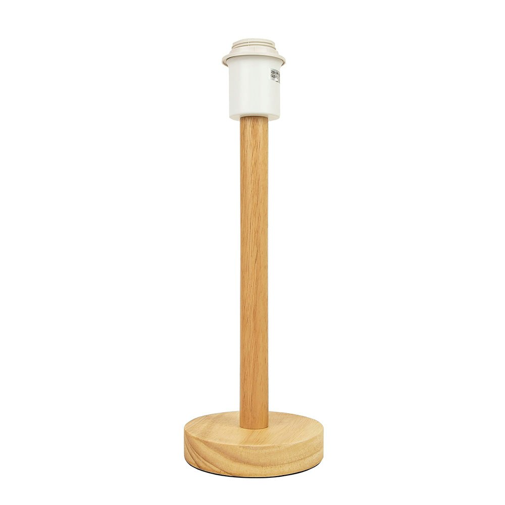 Rackhams Light Contemporary And Stylish Rubber Wood Table Lamp Base With Inline Switch 35Cm