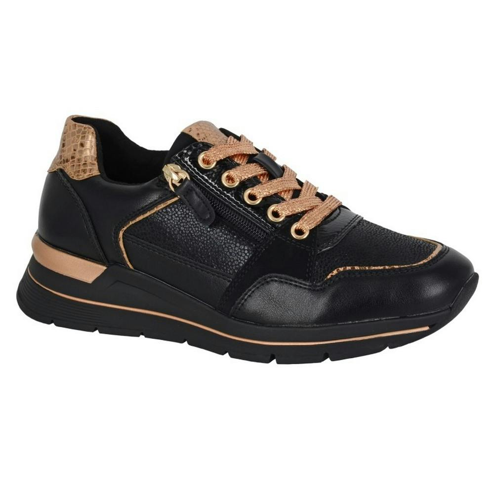 Cipriata Women's Black/Gold Clelia Trainers - 4 Uk - 100% Mixed