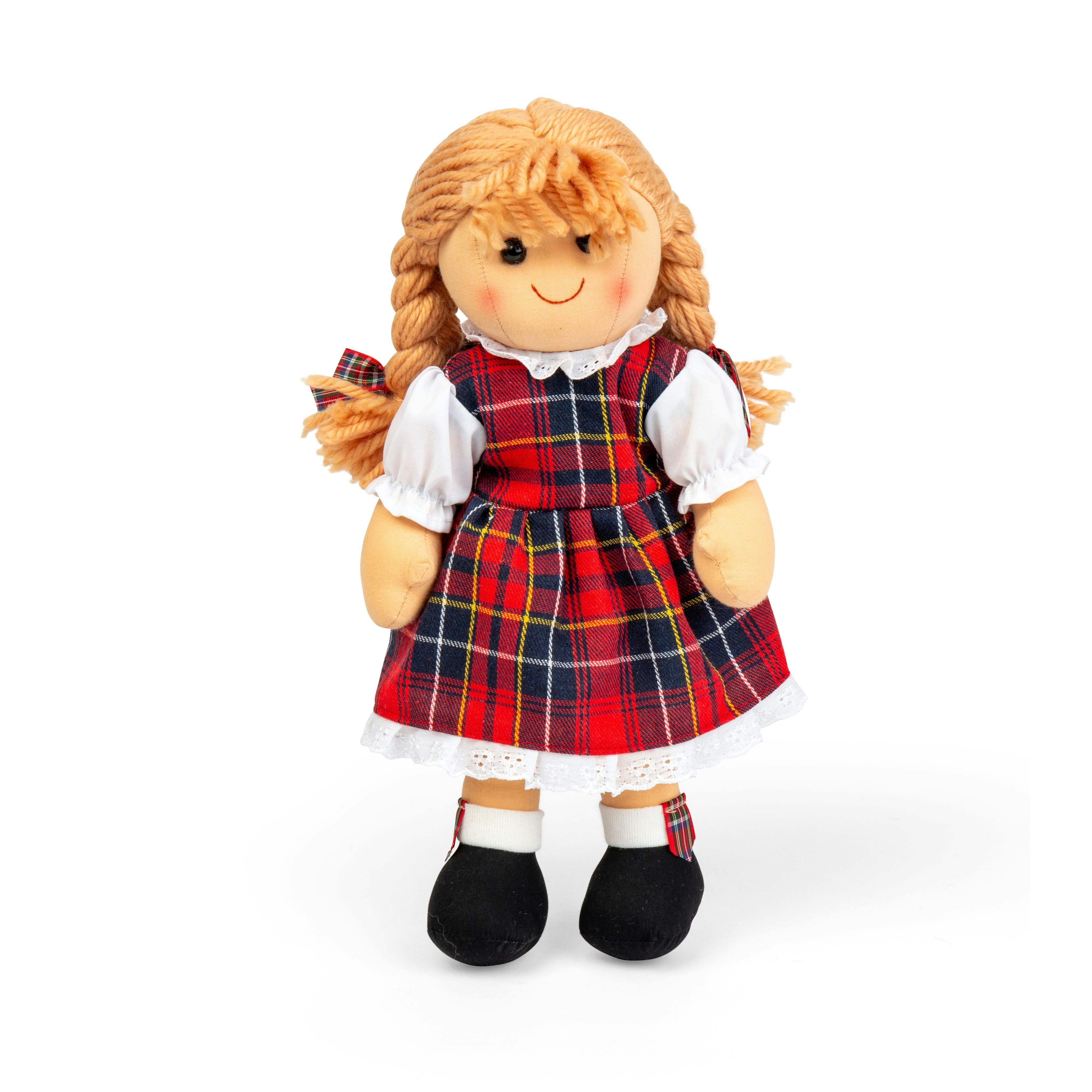 Bigjigs Toys Red/Blue/Black Iona Doll - Medium (30Cm)
