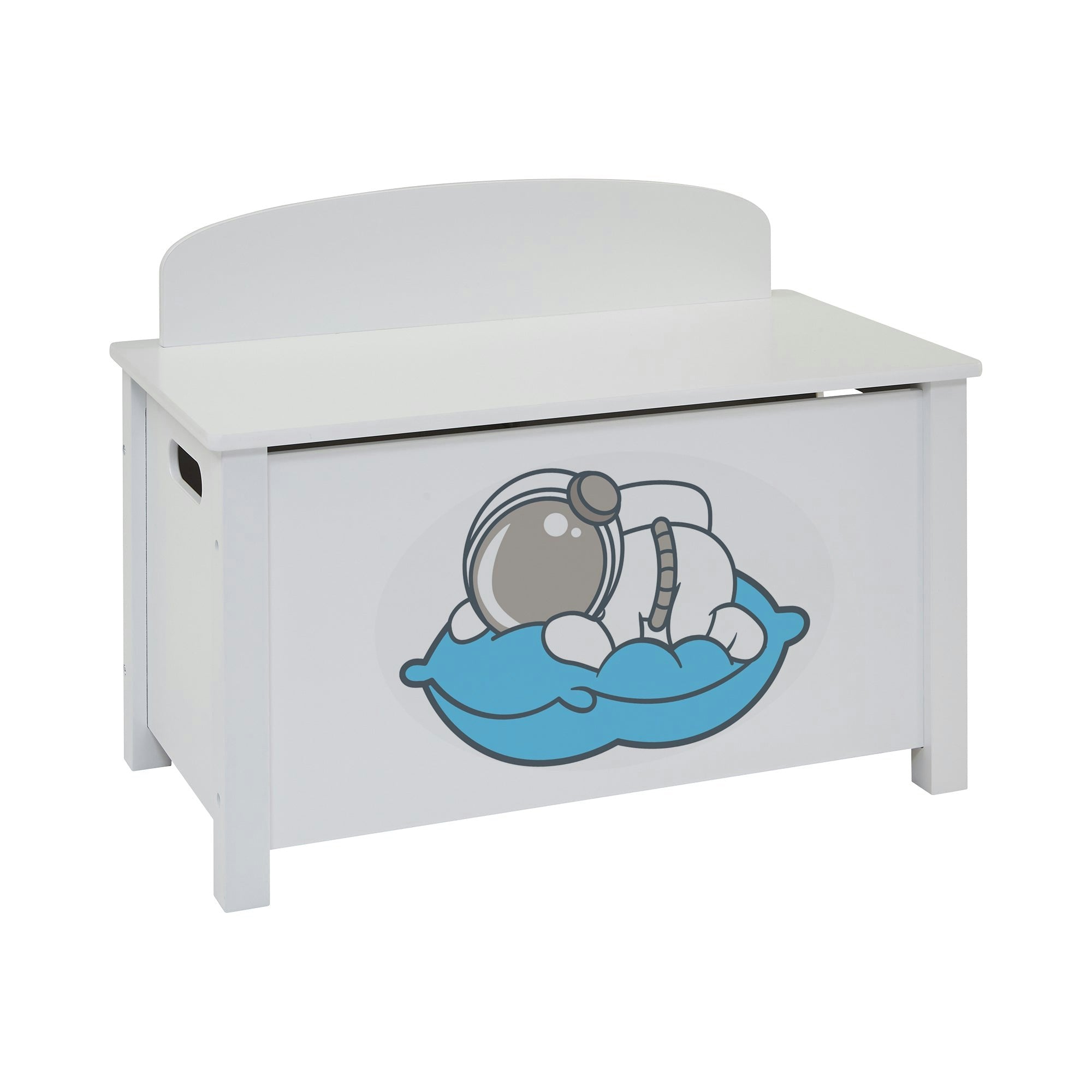Liberty House Toys White Kid’s Wooden Space Toy Box