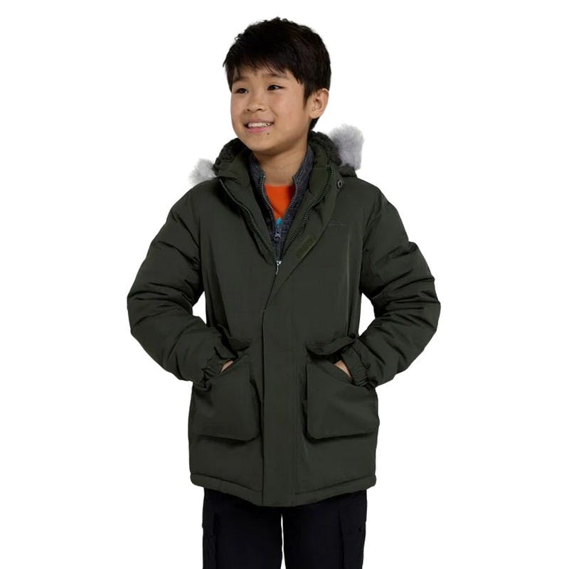 Mountain Warehouse Green Childrens/Kids Ranger Logo Water Resistant Jacket - 3-4 Years - 100% Polyamide