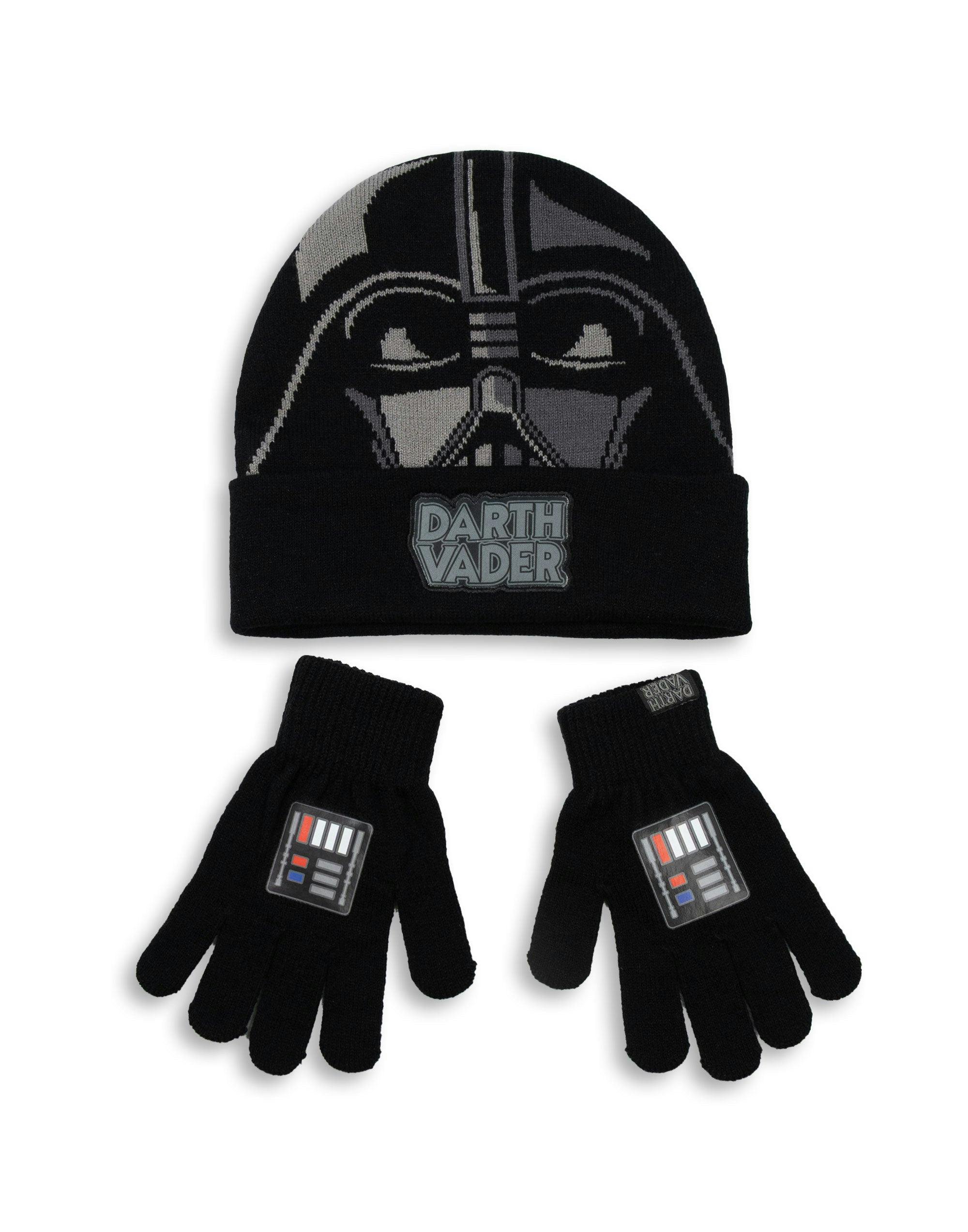 Vanilla Underground Boys Black Star Wars Darth Vader Beanie And Gloves Set (One Size)