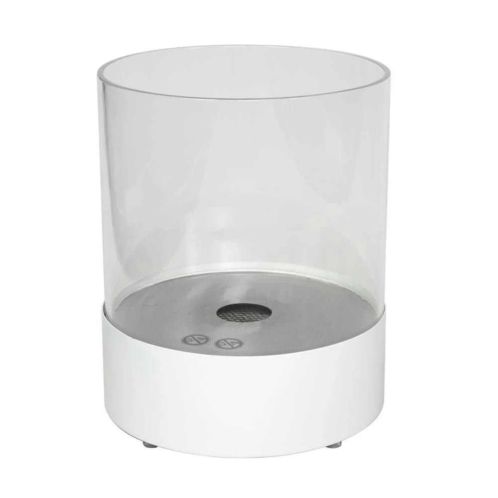 Scandi-Flames Black/White Southwark - Round Tabletop Bioethanol Fireplace