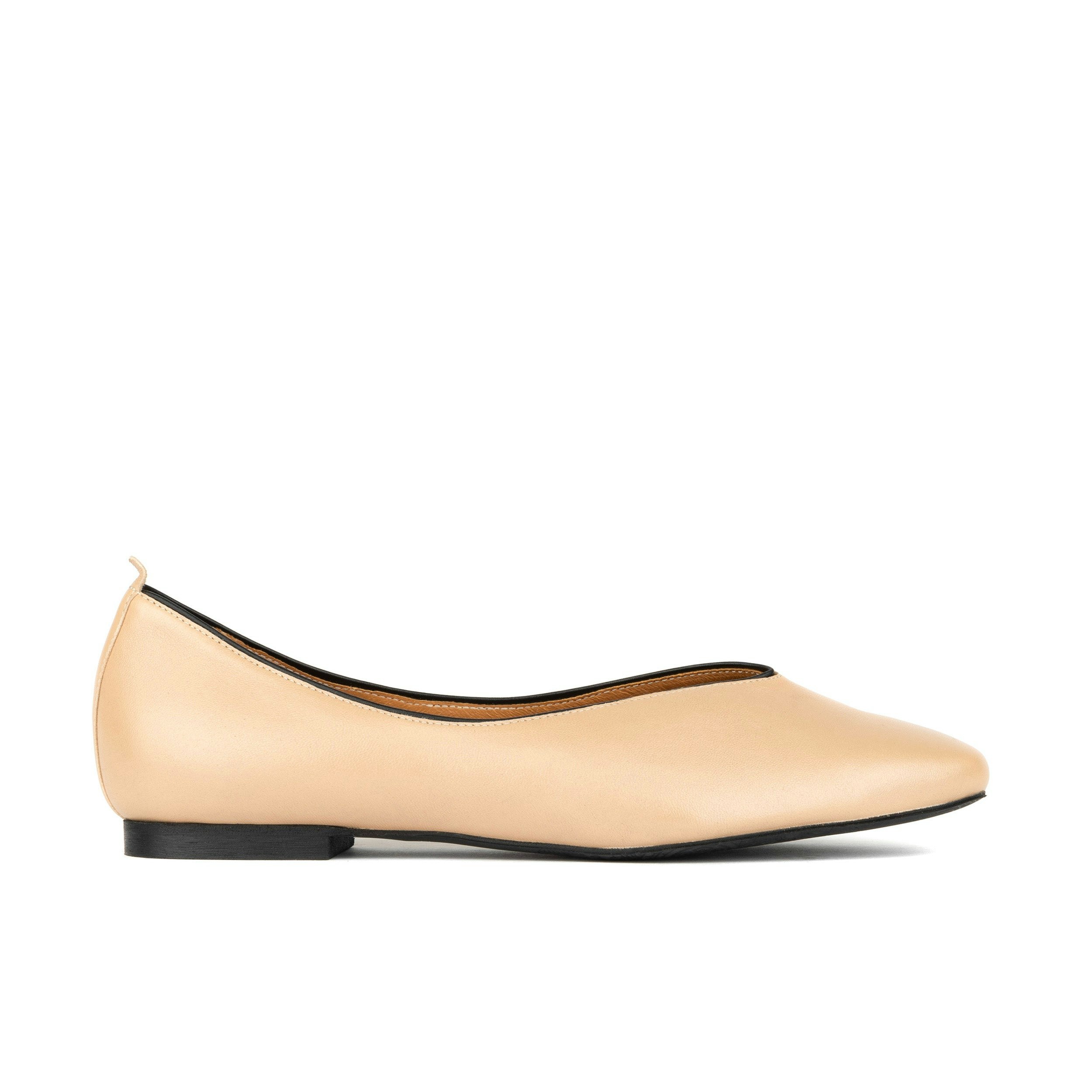 Embassy London Women's Cream Savoy - Leather Ballet Pump - Uk 8 / Eu 41 / Us 10