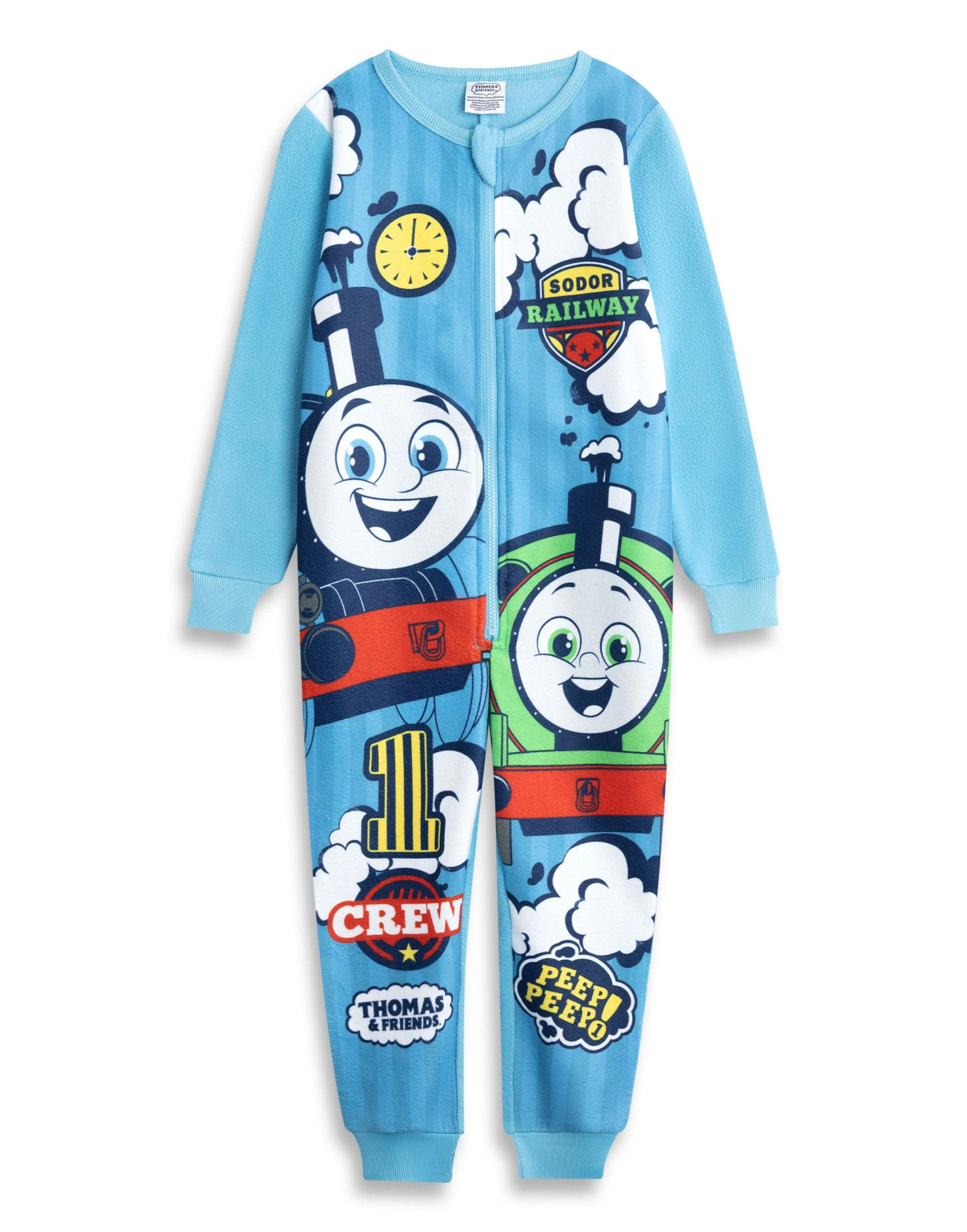 Vanilla Underground Boys Blue Thomas And Friends Multi Crew Onesie - 3-4 Years