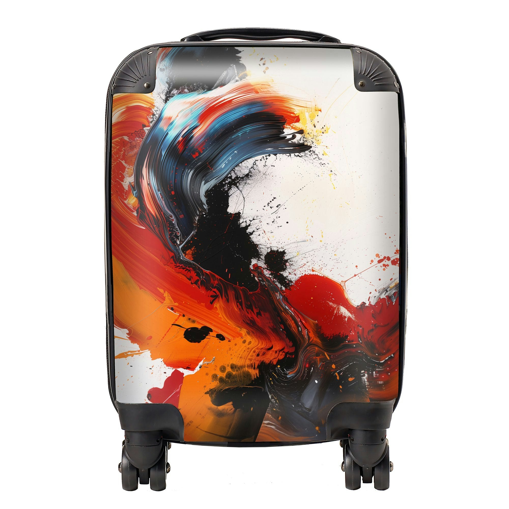 Warren Reed Fiery Waves: Abstract Motion Suitcase - Small