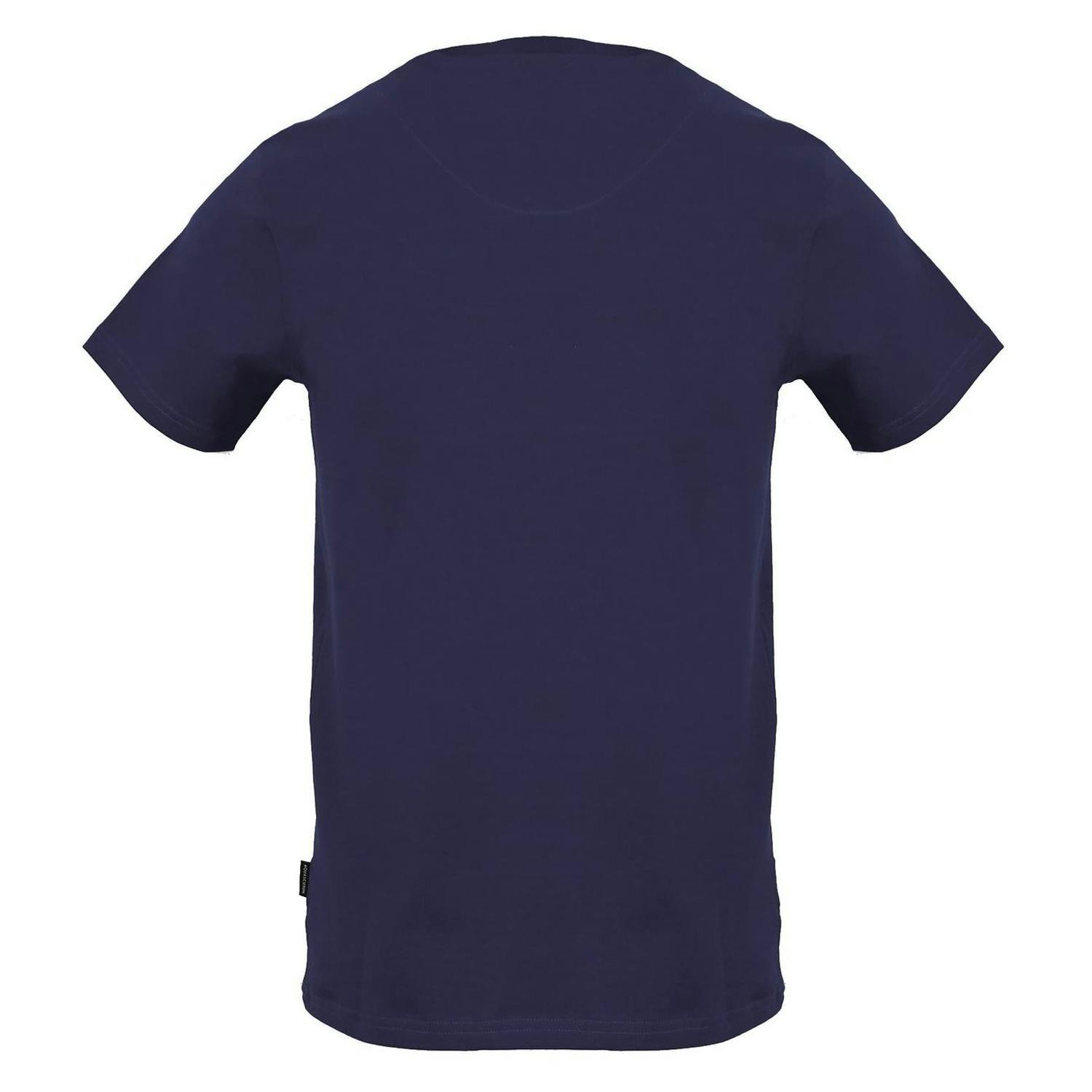 Aquascutum Men's Logo Regular T-Shirt - Navy - L - Navy - 100% Mixed