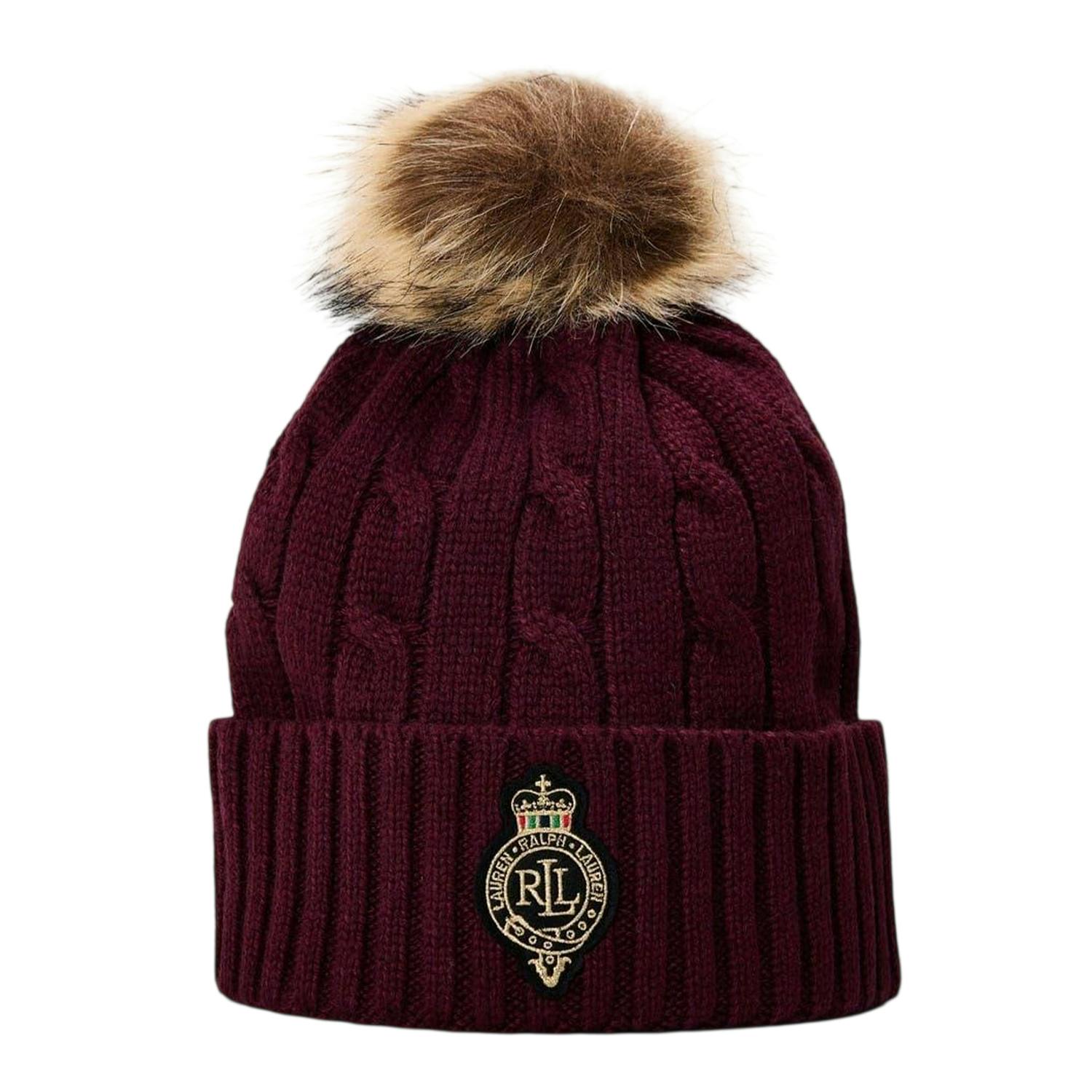 Ralph Lauren Women's Polo Beanie - Deep Garnet - One Size - Deep Garnet