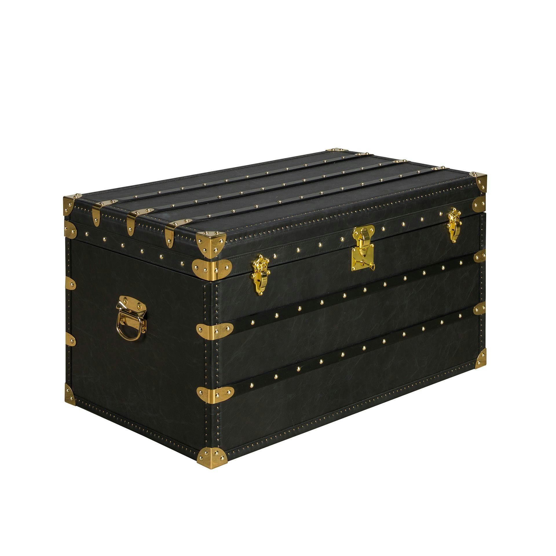 Angel Cerdá Black Leather Trunk 5159