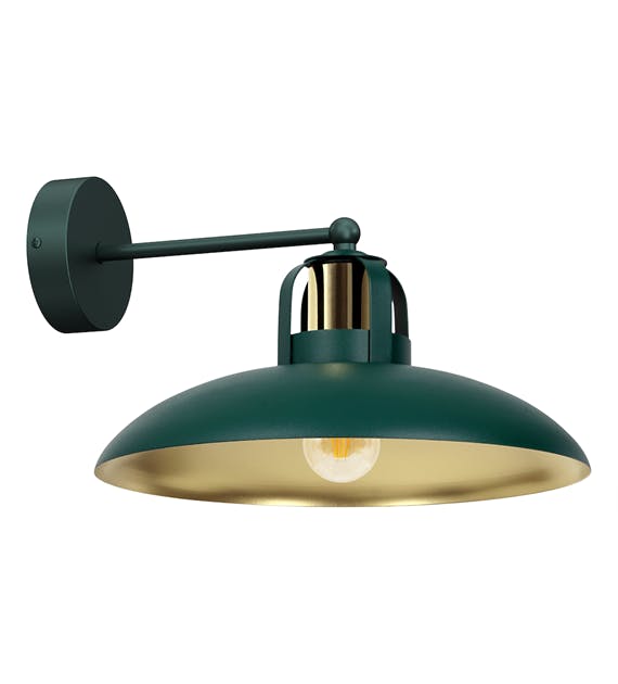 Milagro Green/Gold Wall Lamp Felix 1Xe27