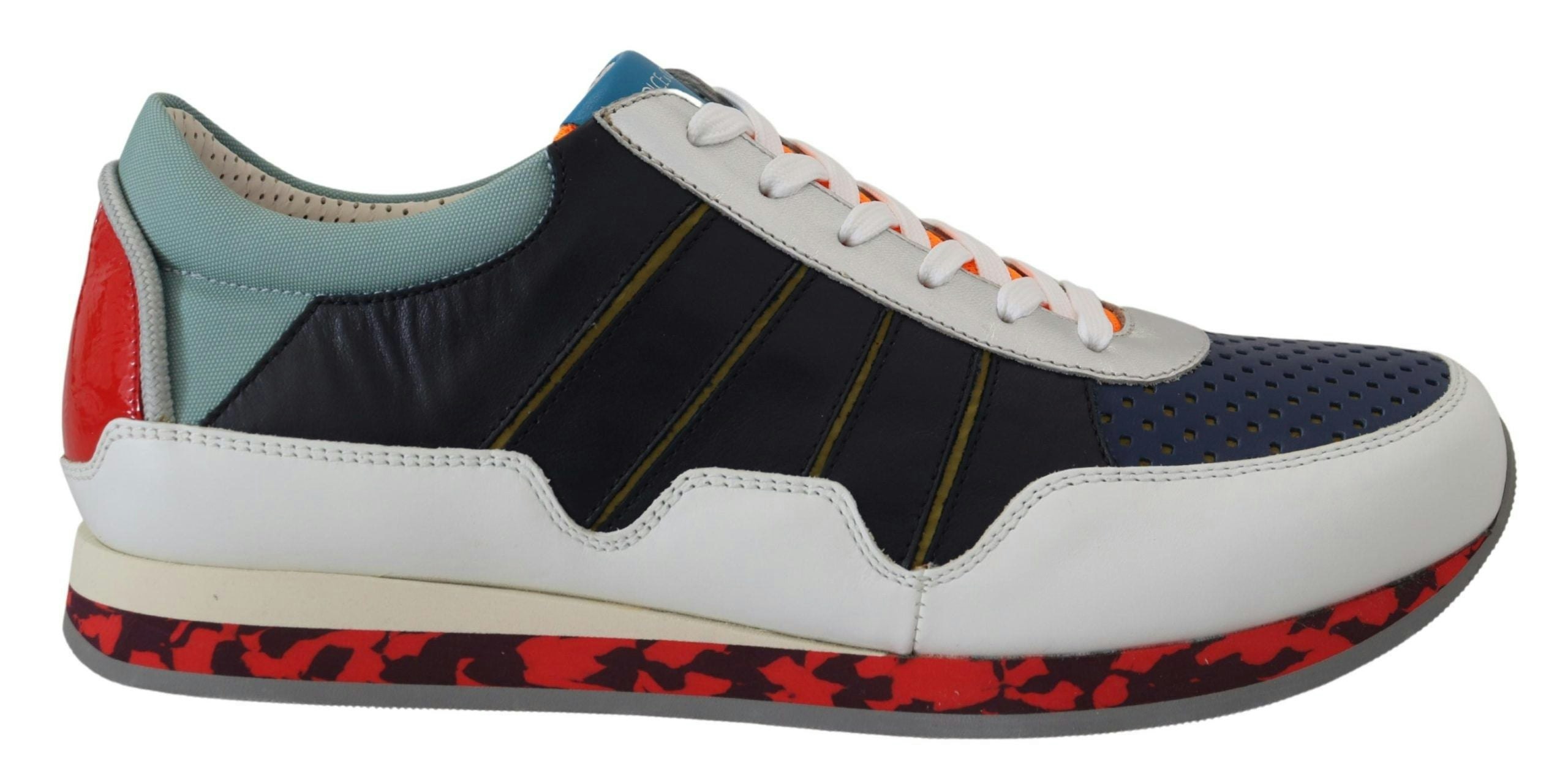 Dolce & Gabbana Men's White Portofino Sneakers - Multicolor Size 40 Eu