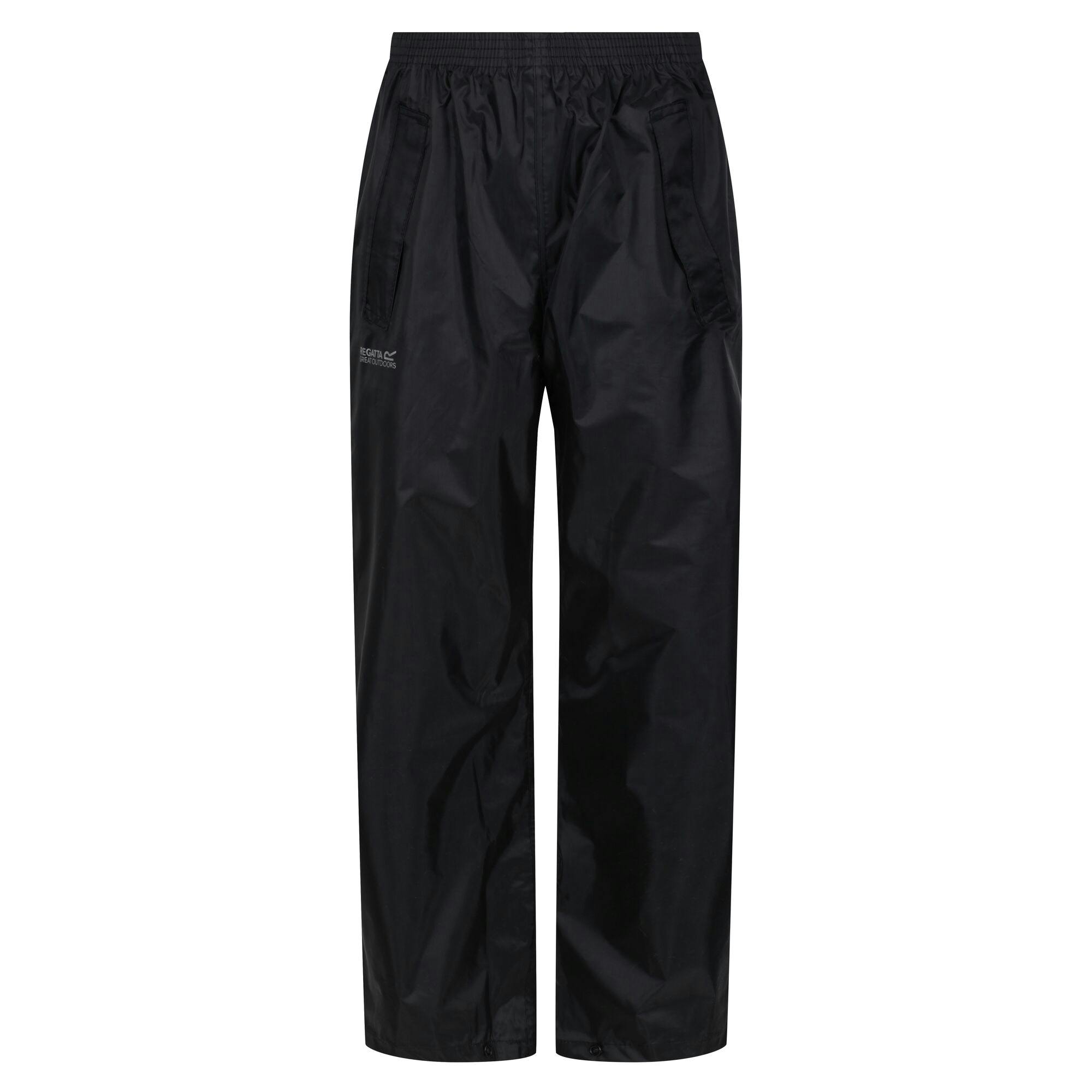Regatta Black Professional Childrens/Kids Waterproof Over Trousers - 3-4 Years - 100% Polyester