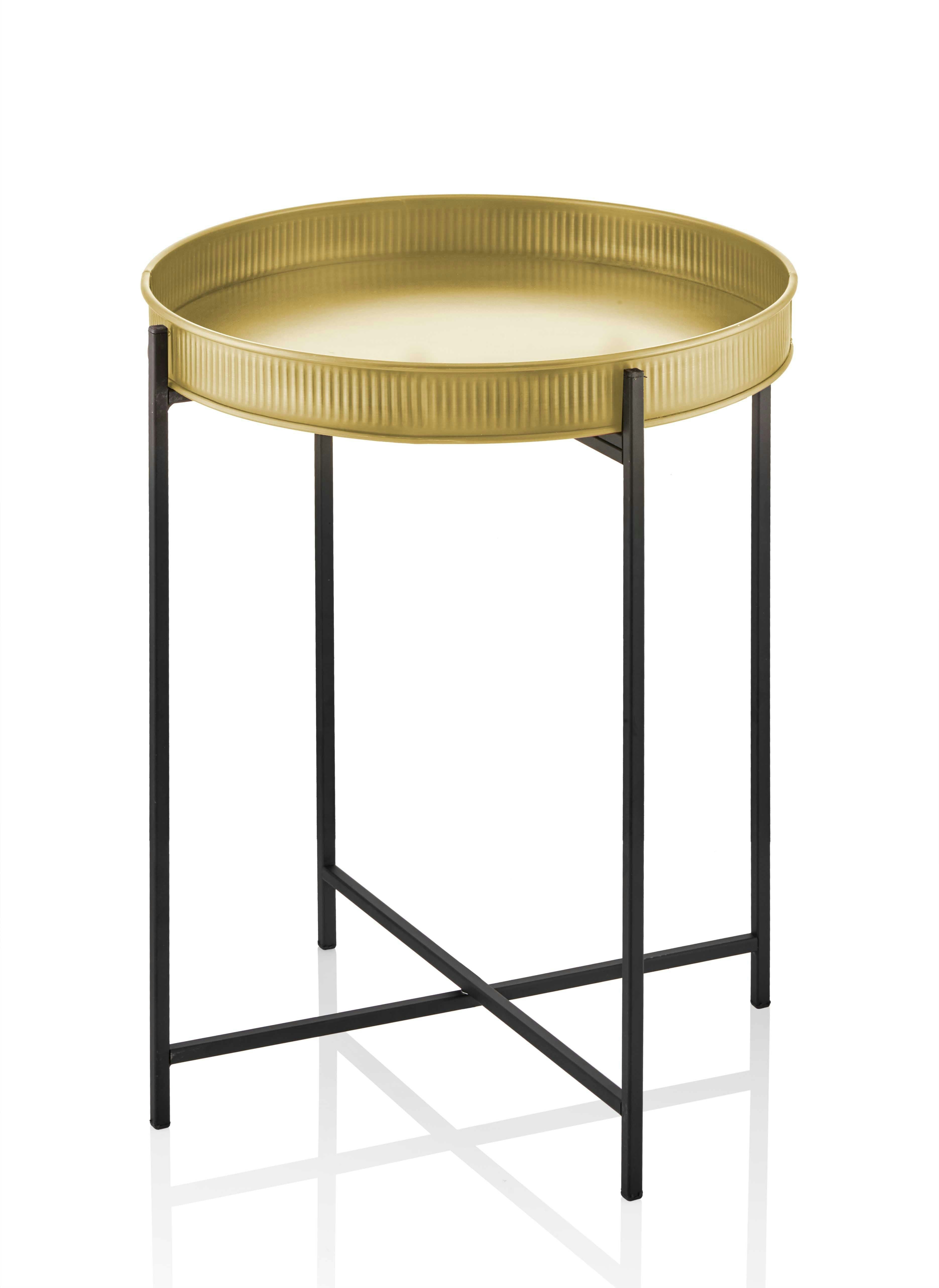 Rackhams Gold Round Side Table 41Cm