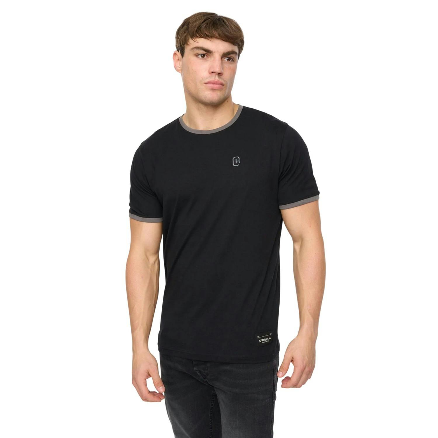 Crosshatch Men's Black Lamtopi T-Shirt - L