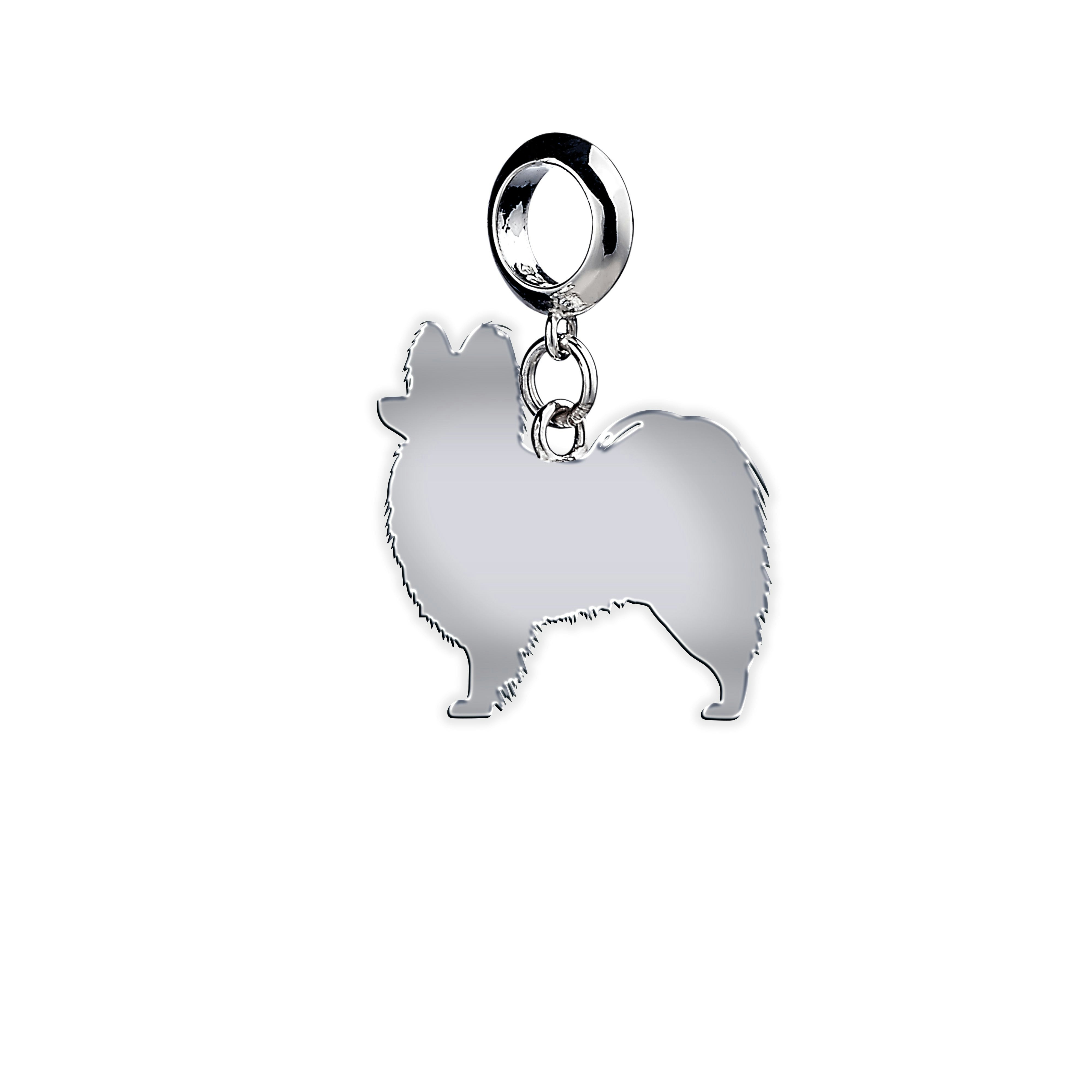 Mylee London Silver Papillon Silhouette Charm - No - Slider Charm