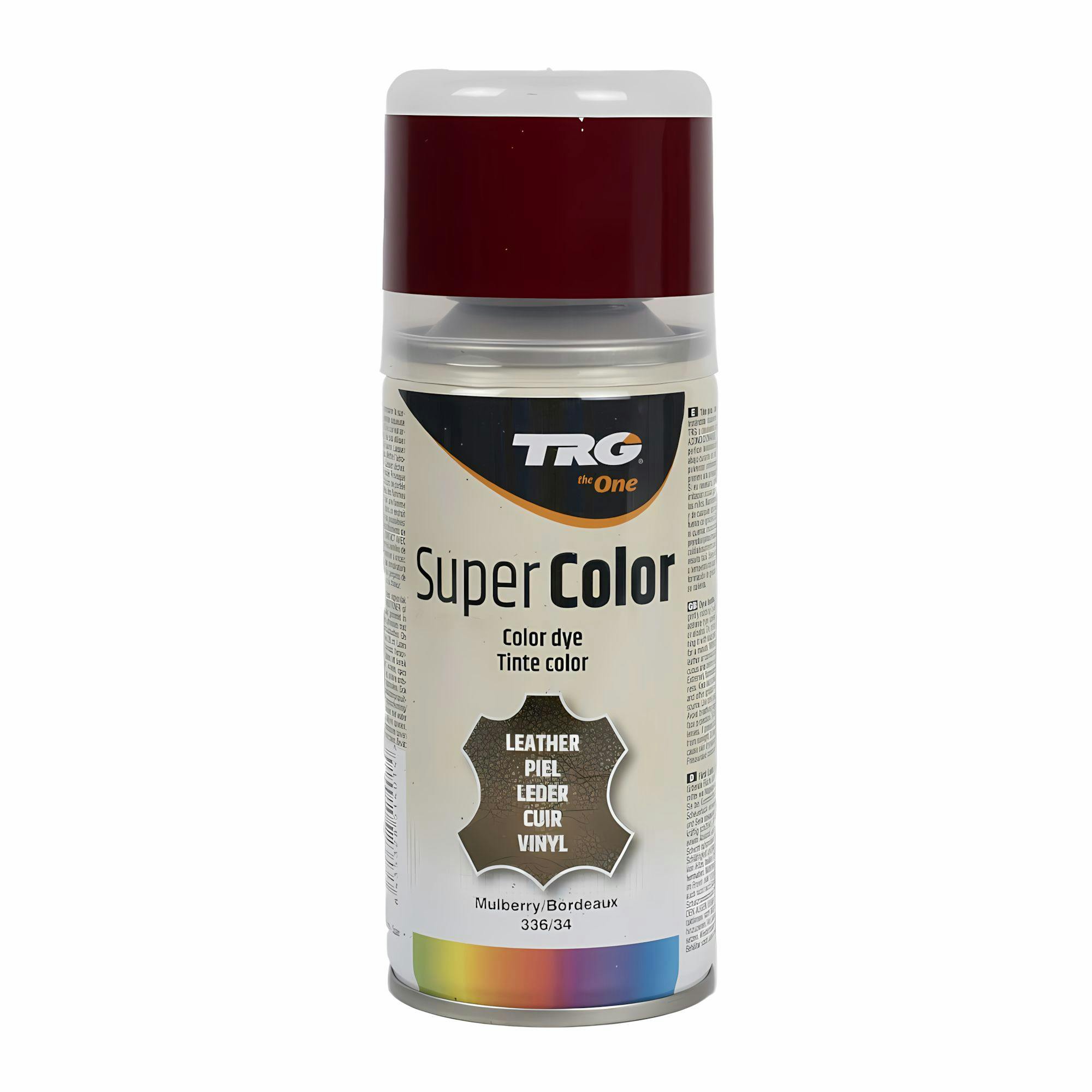Rackhams Brown Super Colour Aerosol Paint - Leather And Vinyl Recolouring 150Ml - Mulberry