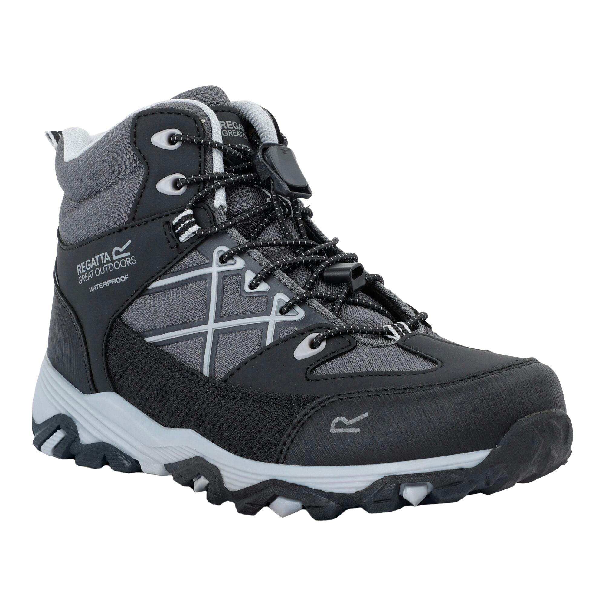 Regatta Black/Light Childrens/Kids Samaris Iii Walking Boots - Steel - 5 Uk - Steel - 100% Synthetic