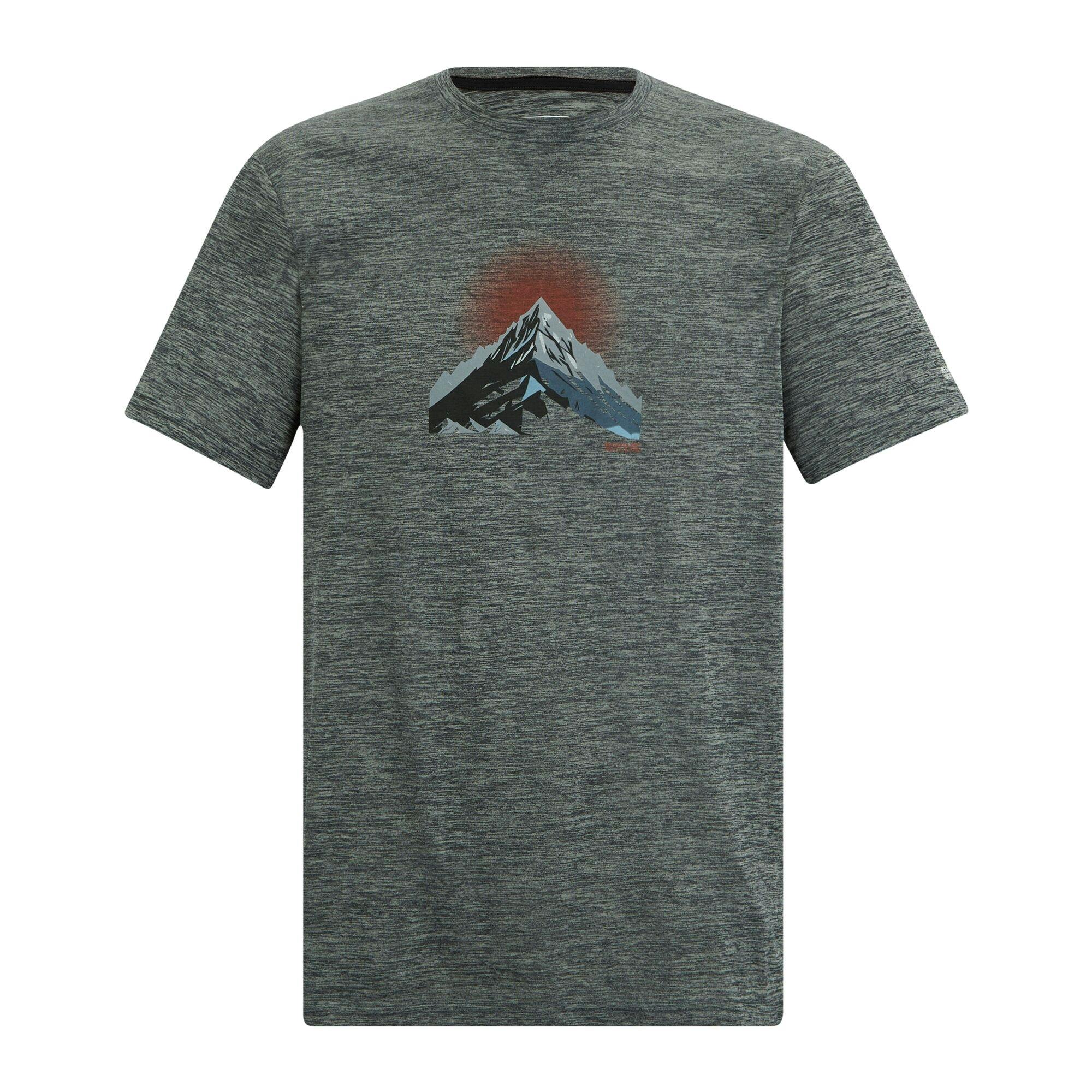 Regatta Men's Dark Fingal Mountain Marl T-Shirt - Storm - 5XL - Storm - 50% Polyester/50% Recycled Polyester