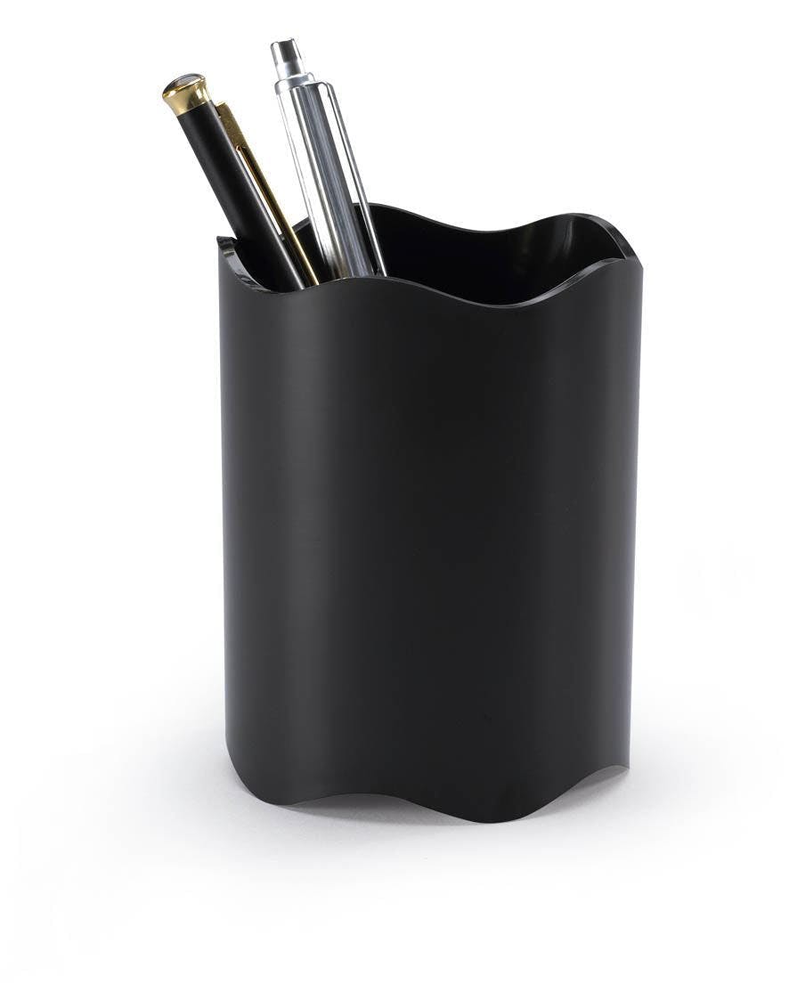 Rackhams Black Trend Pen Pot Pencil Holder Desk Tidy Organiser | 6 Pack |