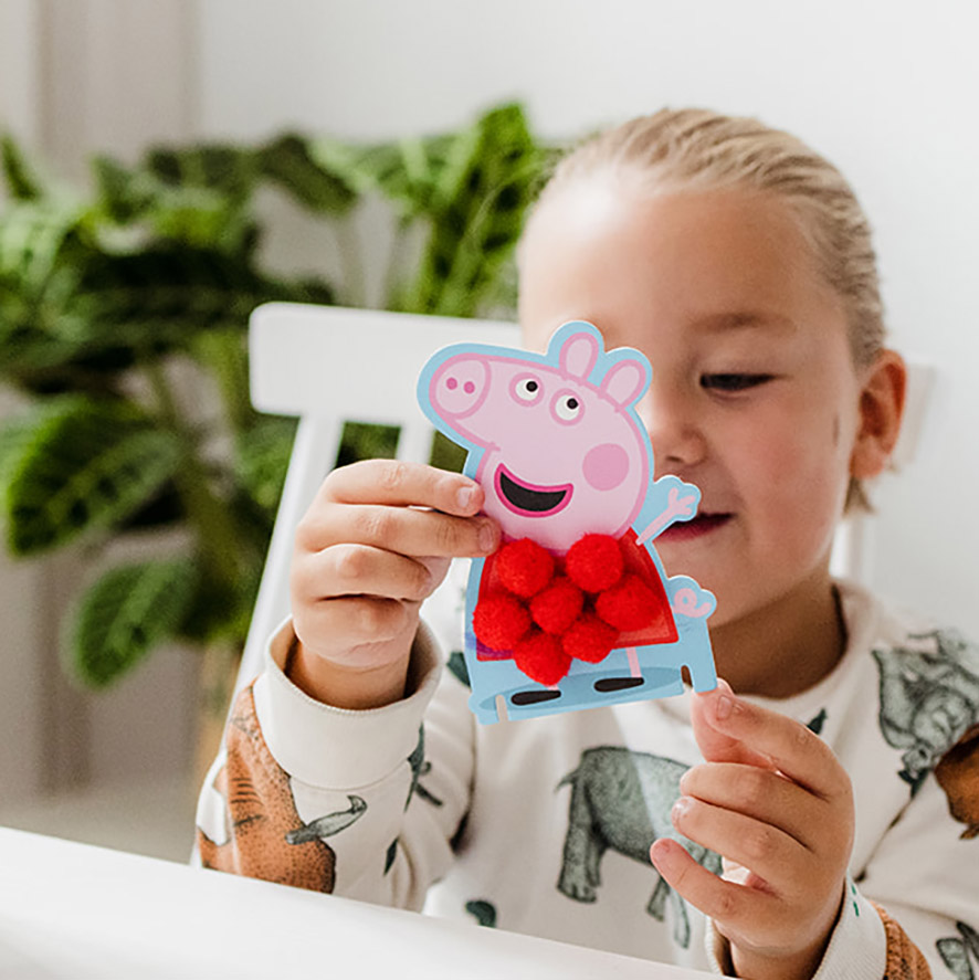 Totum Peppa Pig Pompom Card Craft Kit - Ages 3+ - Image 5