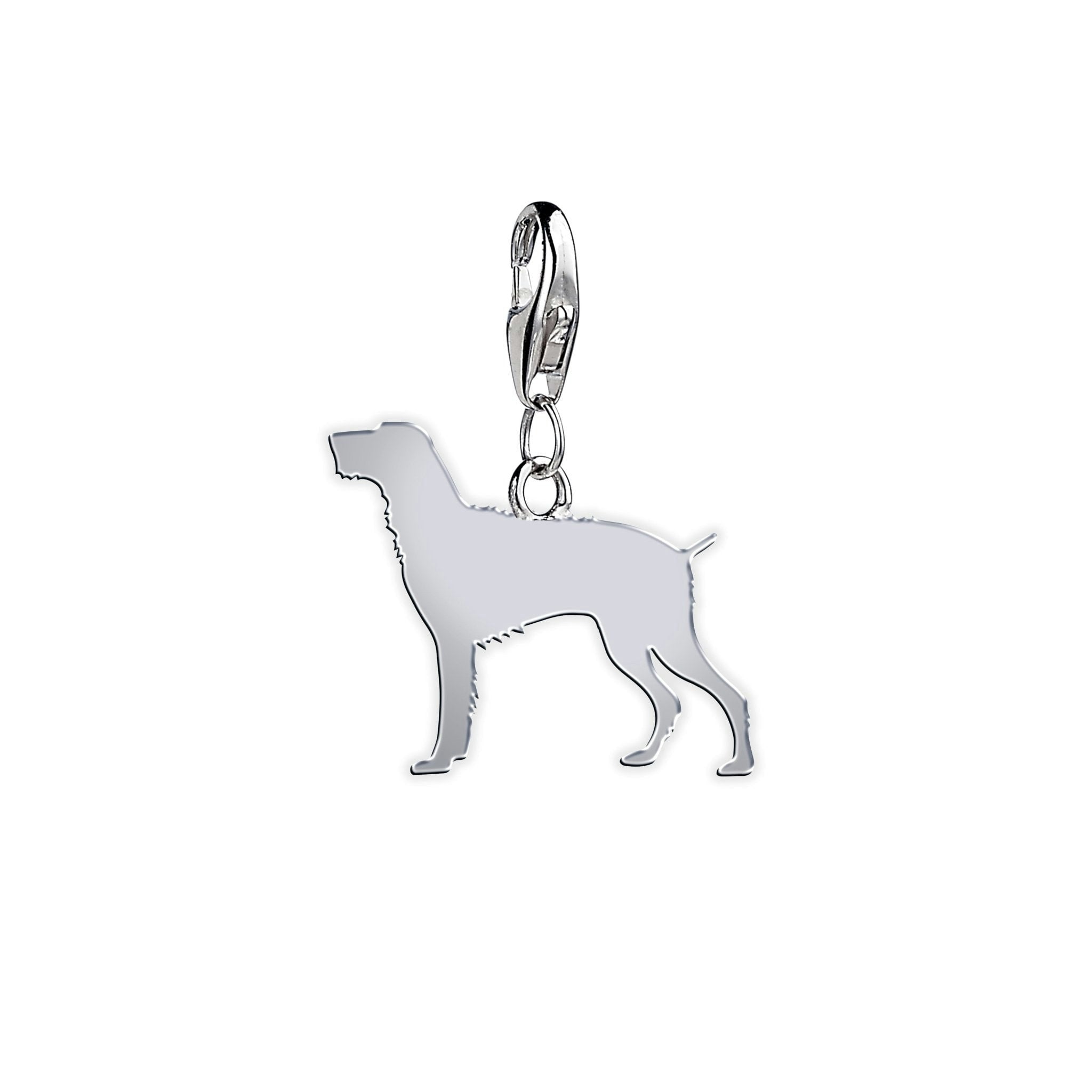 Mylee London Silver German Wirehaired Pointer Silhouette Charm - No - Clip On Charm