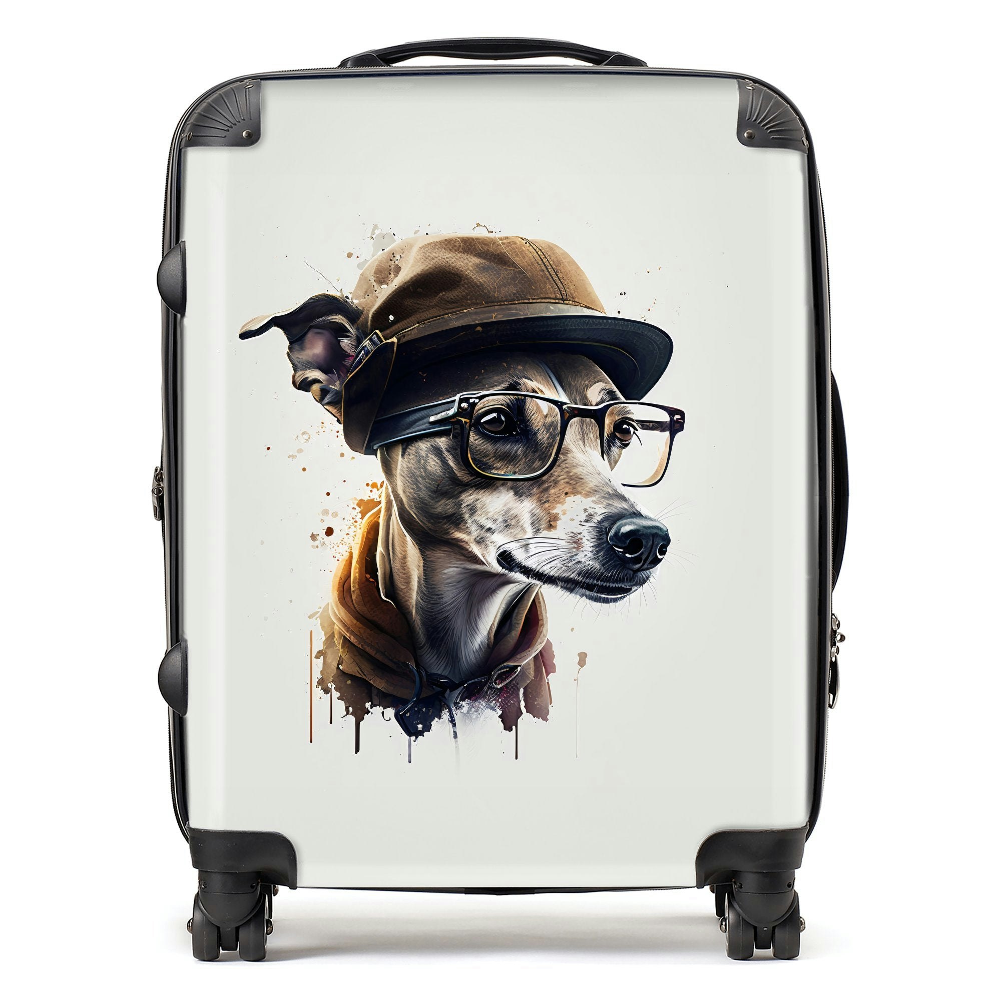 Warren Reed Whippet Dog Splashart Suitcase - Large