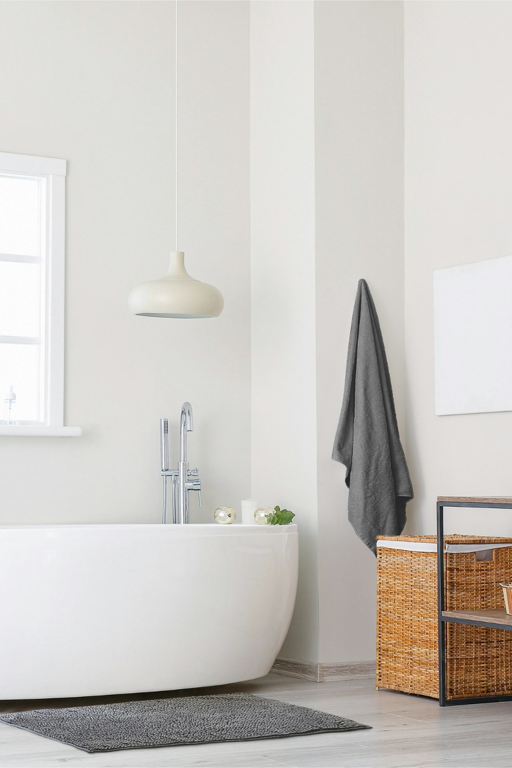 Emma Barclay Grey Noodle Non-Slip Bathroom Bath Mat