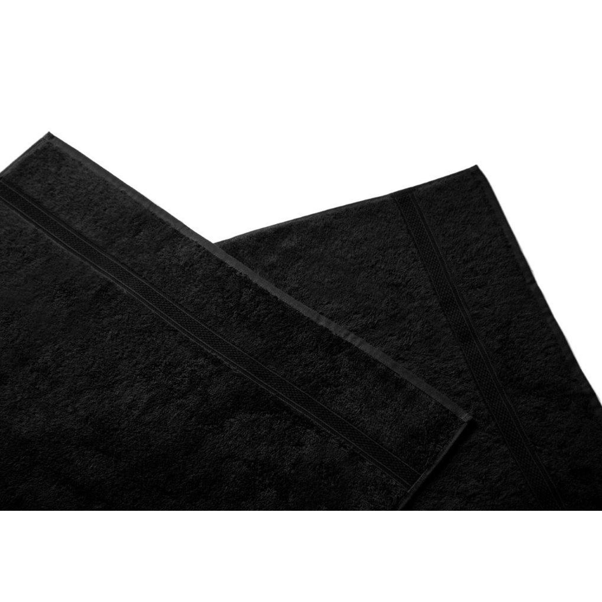 Belledorm Black Hotel Madison Face Cloth - One Size