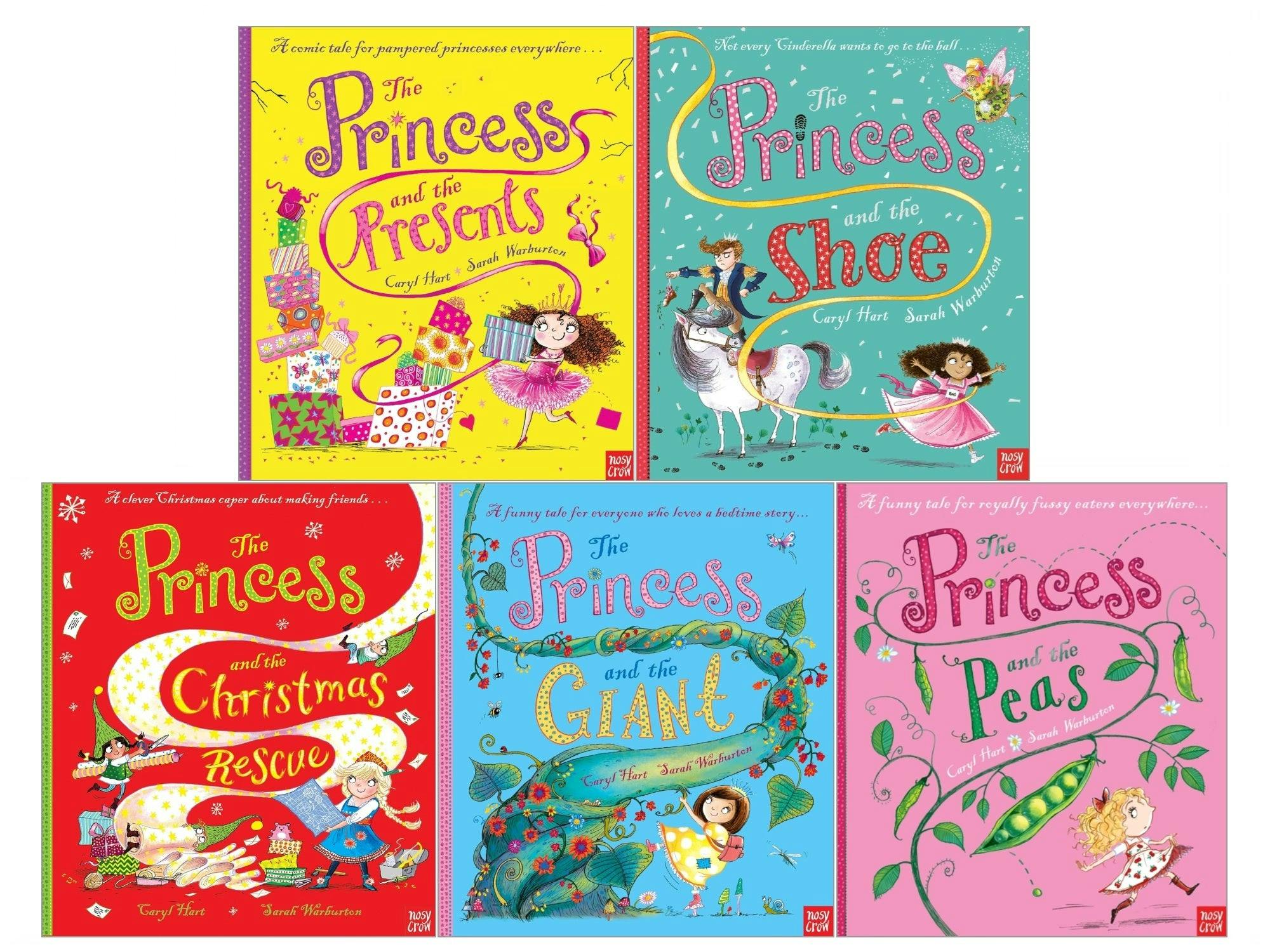 Various Publishers The Princess Series 5 Books Collection By Caryl Hart, Sarah Warburton (The Princess And The Peas, The Presents, The Giant, The Shoe, Christmas Rescue)