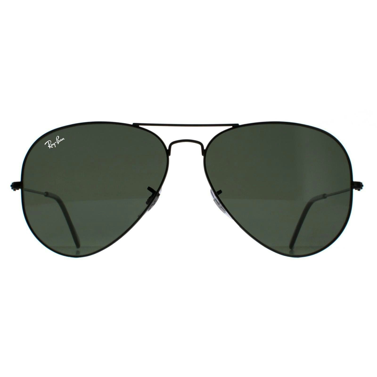 Ray-Ban Aviator Large Metal RB 3025 Sunglasses - Black Polarized - Image 9