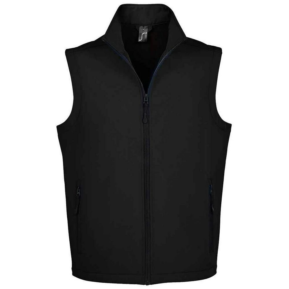 Sols Men's Black Race Softshell Body Warmer - 3XL - 100% Mixed