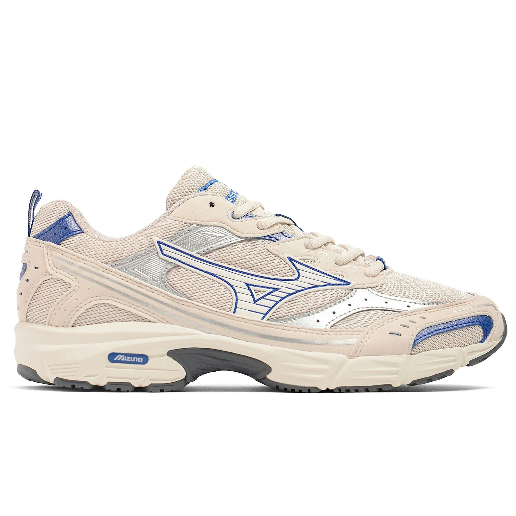 Mizuno Silver/White Mxr Casual Trainers - Birch/Snow White/Surf The Web - Uk 9