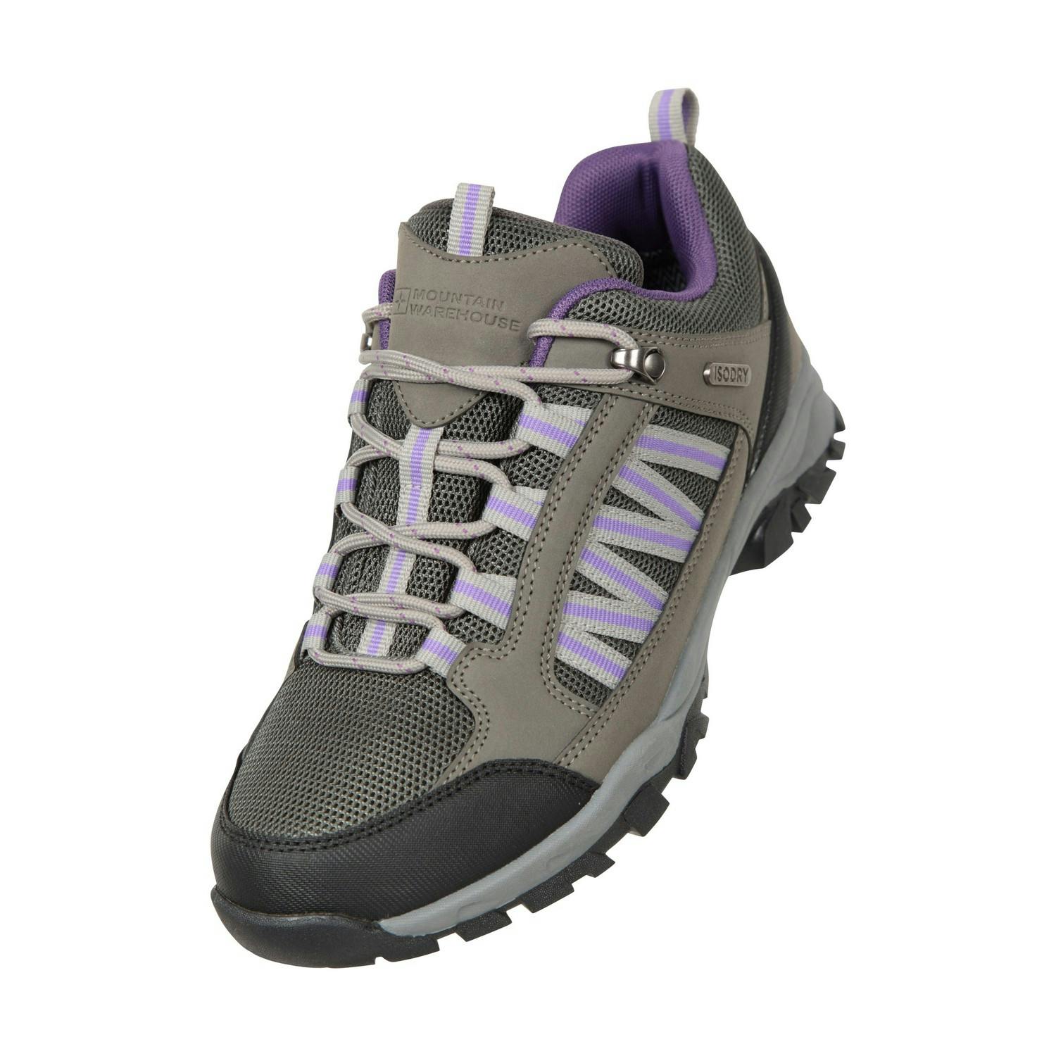Mountain Warehouse Women's Grey Path Waterproof Outdoor Walking Shoes - 3 Uk - 80% Moulded Rubber/20% Mesh