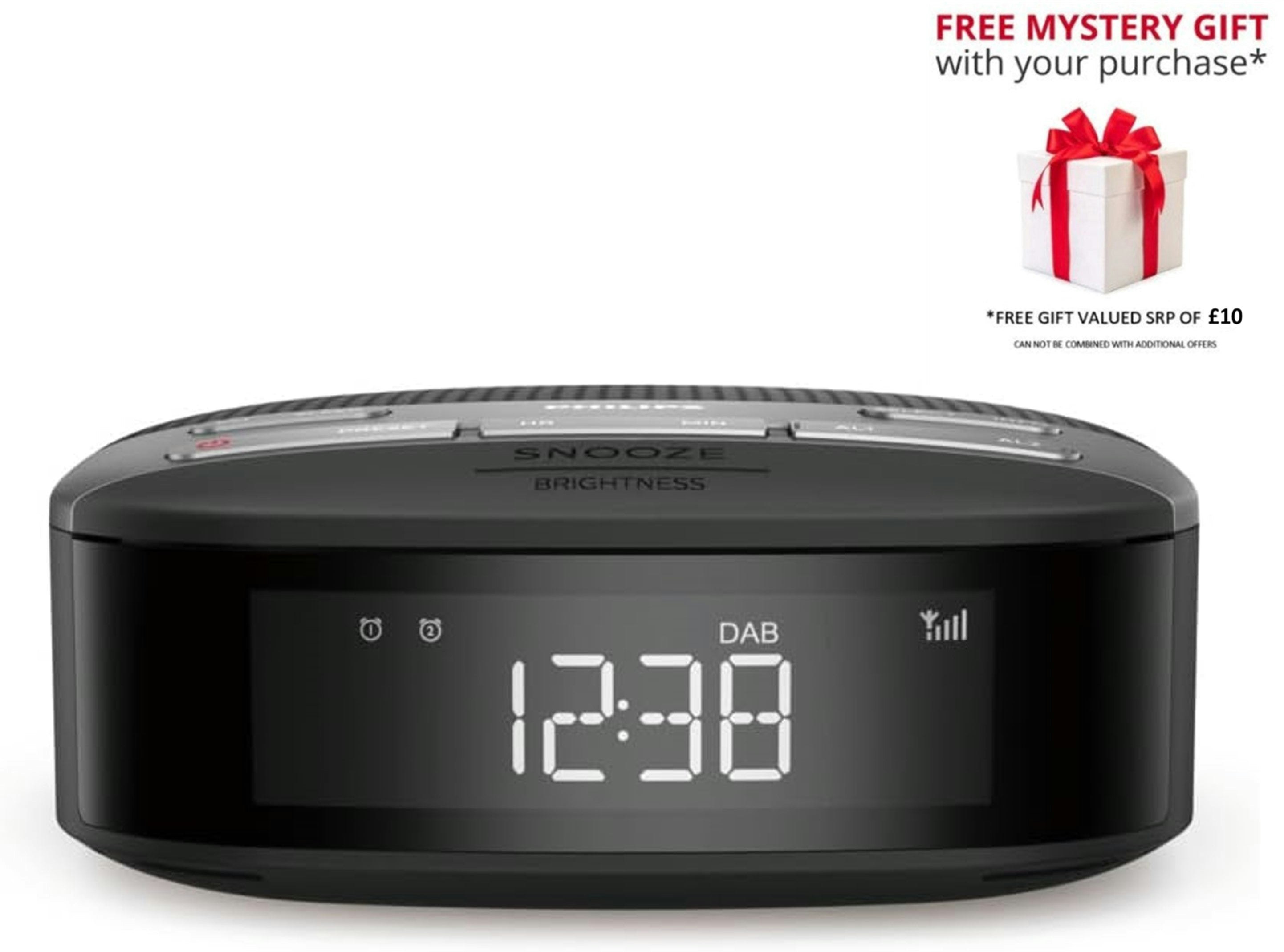 Philips Tar3505 Fm/Dab/Dab+ Radio Alarm Clock– Free Gift Rrp £10! Size 20