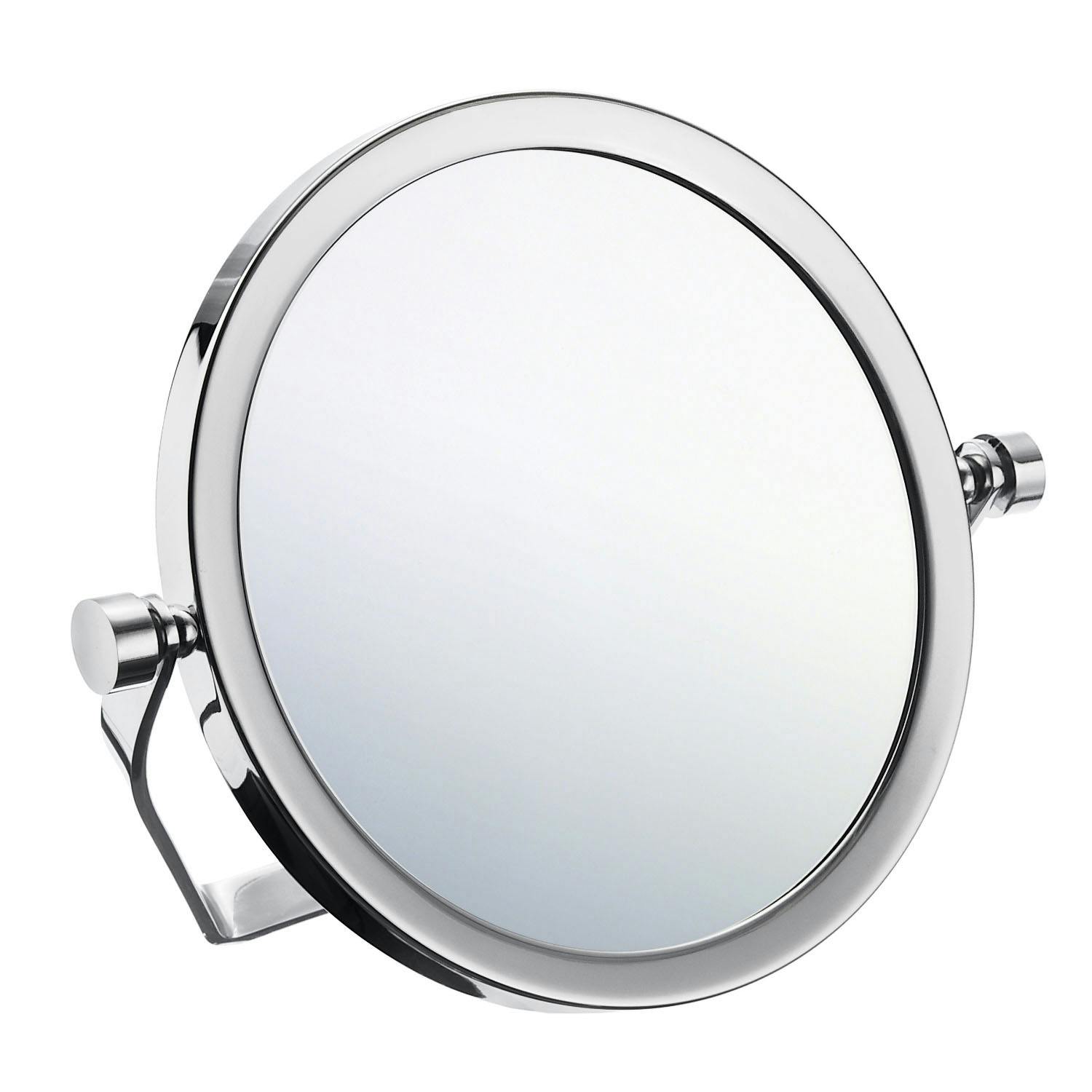 Smedbo Freestanding Double Sided Travel Mirror With Swivel Stand, Protective Travel Case, 5X Magnification For Makeup Or Shaving