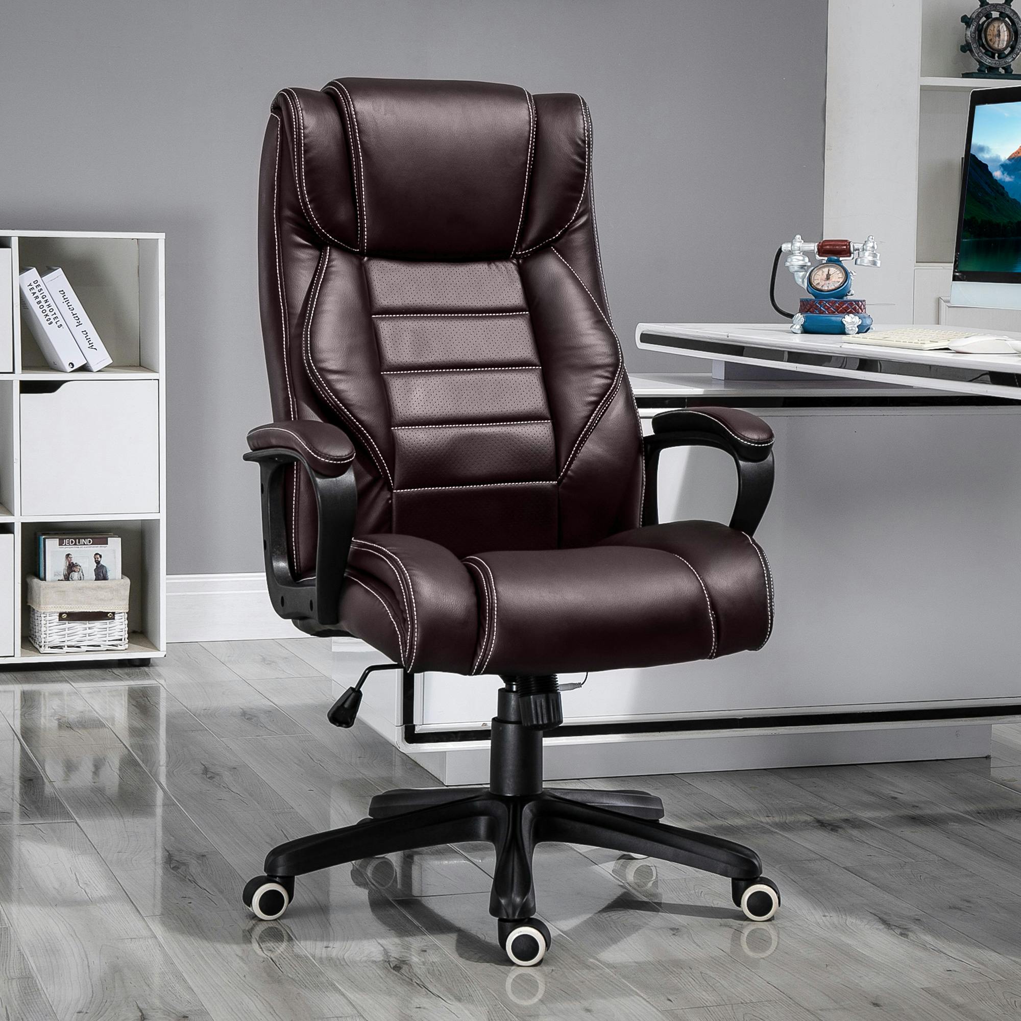 Vinsetto Grey High Back 6 Points Vibration Massage Executive Office Chair,