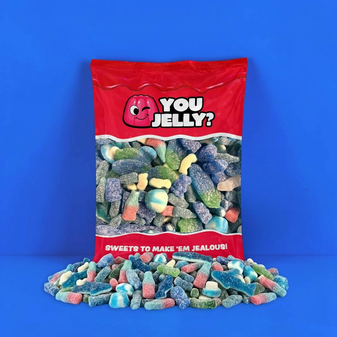 You Jelly Blue 1Kg Mix | You Jelly? | Jelly Sweets By Exploded Sweets