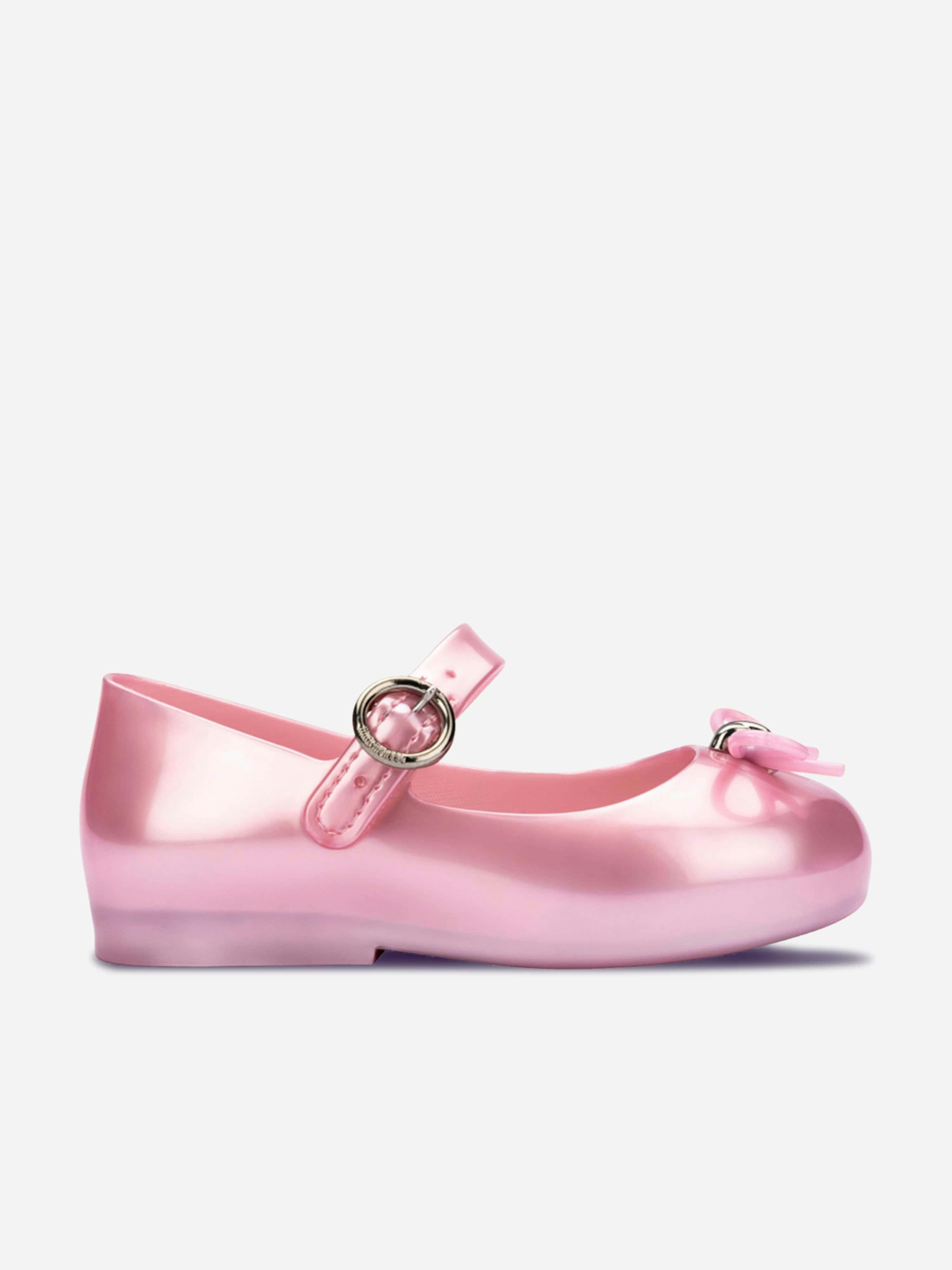 Mini Melissa Girls Pink Sweet Love Ballerinas In - Eu 30 Uk 11