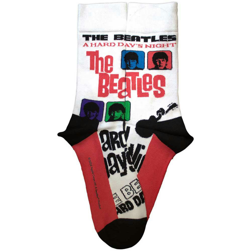 Paradiso Clothing Unisex White The Beatles A Hard Days Night Colours Ankle Socks