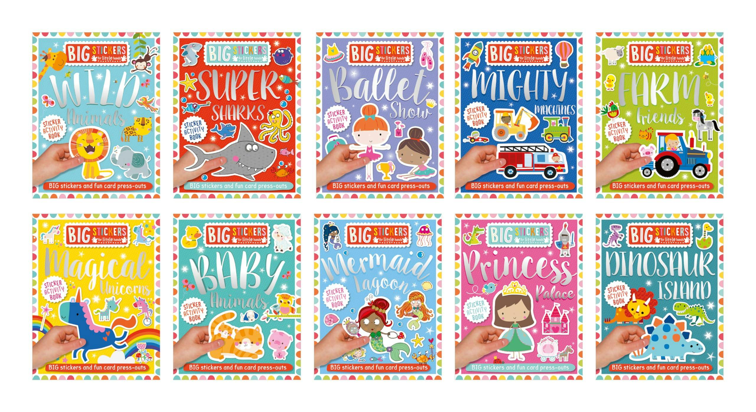 B&Q -  Big Stickers For Little Hands Assortment 10 Books Collection Set (Woodland FriendsOcean CreaturesAbc123AnimalsAll About - Image 6