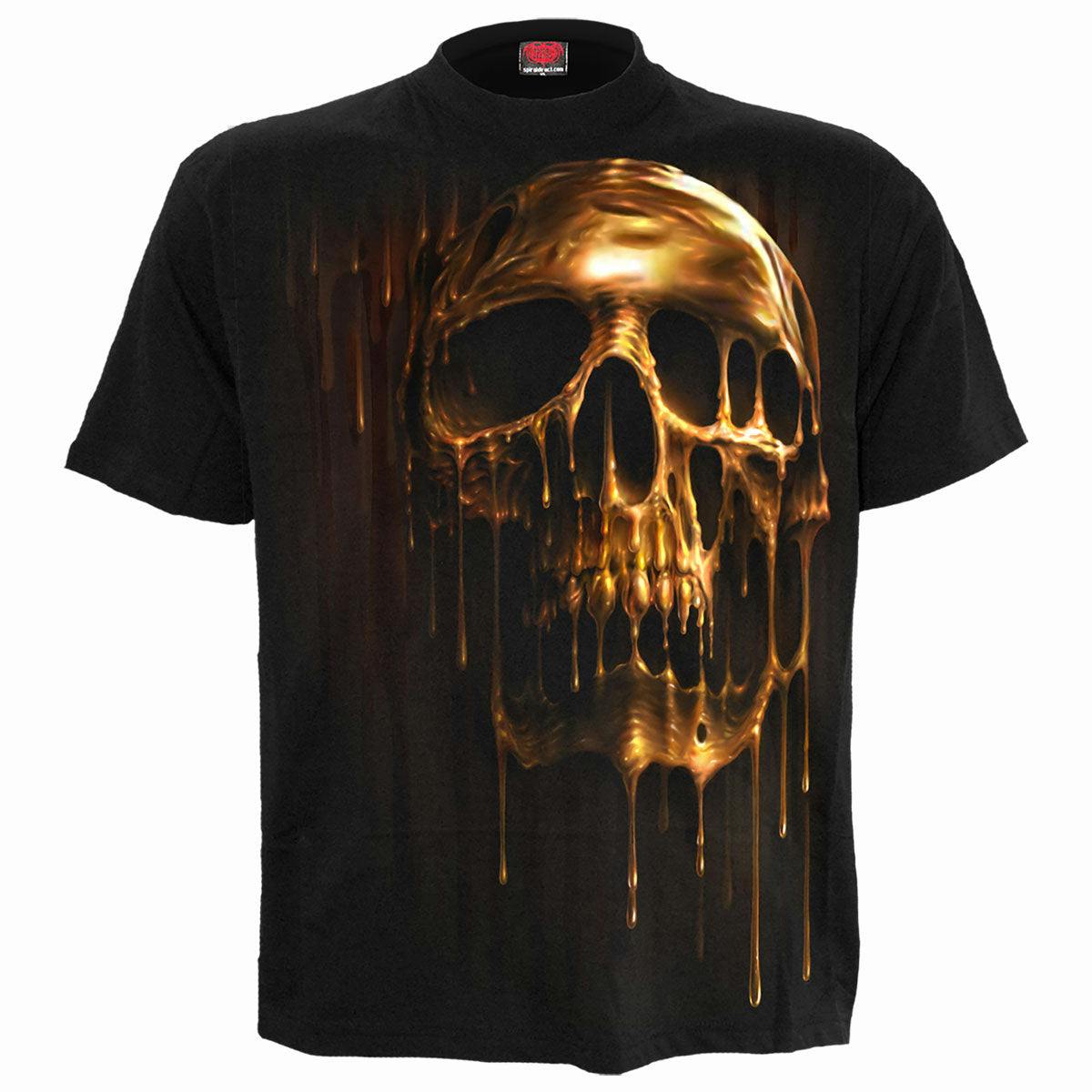 Spiral Direct Gold/Black Dripping - T-Shirt - Xl - Digital