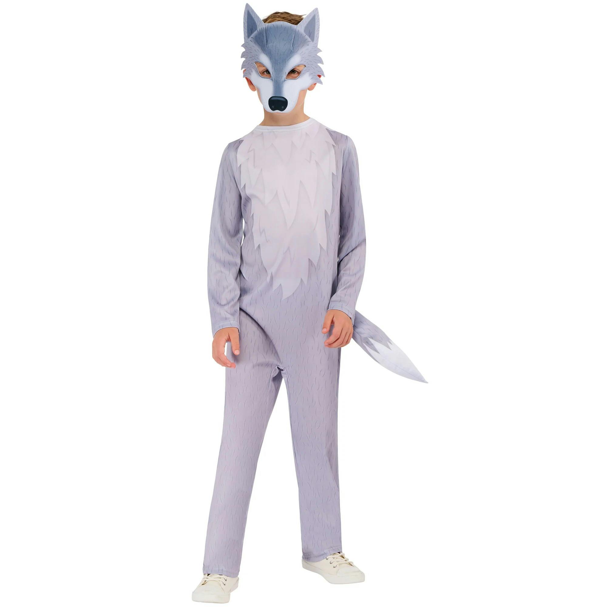 Bristol Novelty Lavender Kids Storybook Wolf Costume Set - 7-8 Years